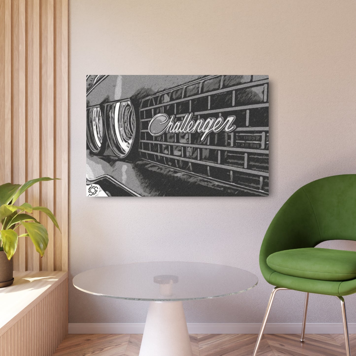 Metal Art Sign Modern Muscle Car Gas Pump Garage Wall Art Black and White Decor