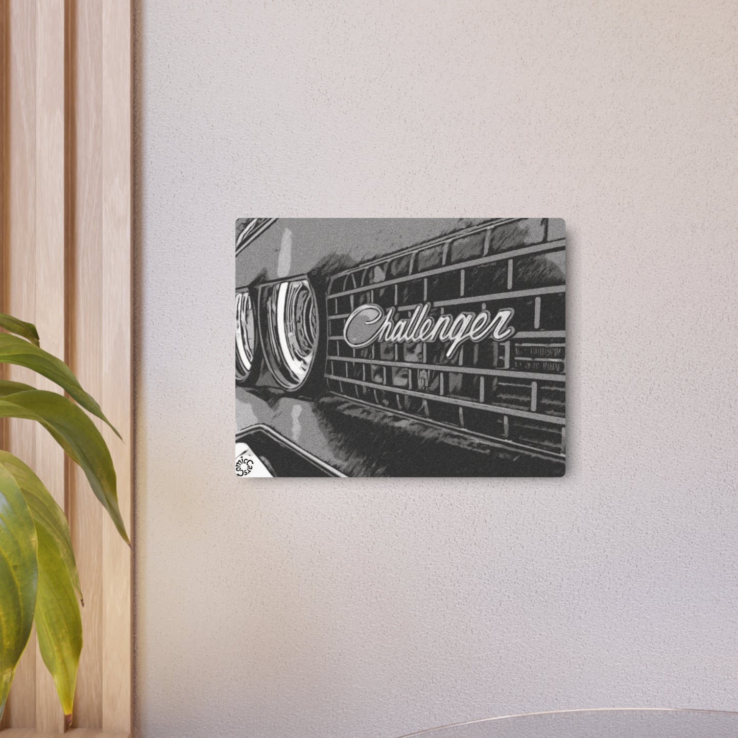 Metal Art Sign Modern Muscle Car Gas Pump Garage Wall Art Black and White Decor