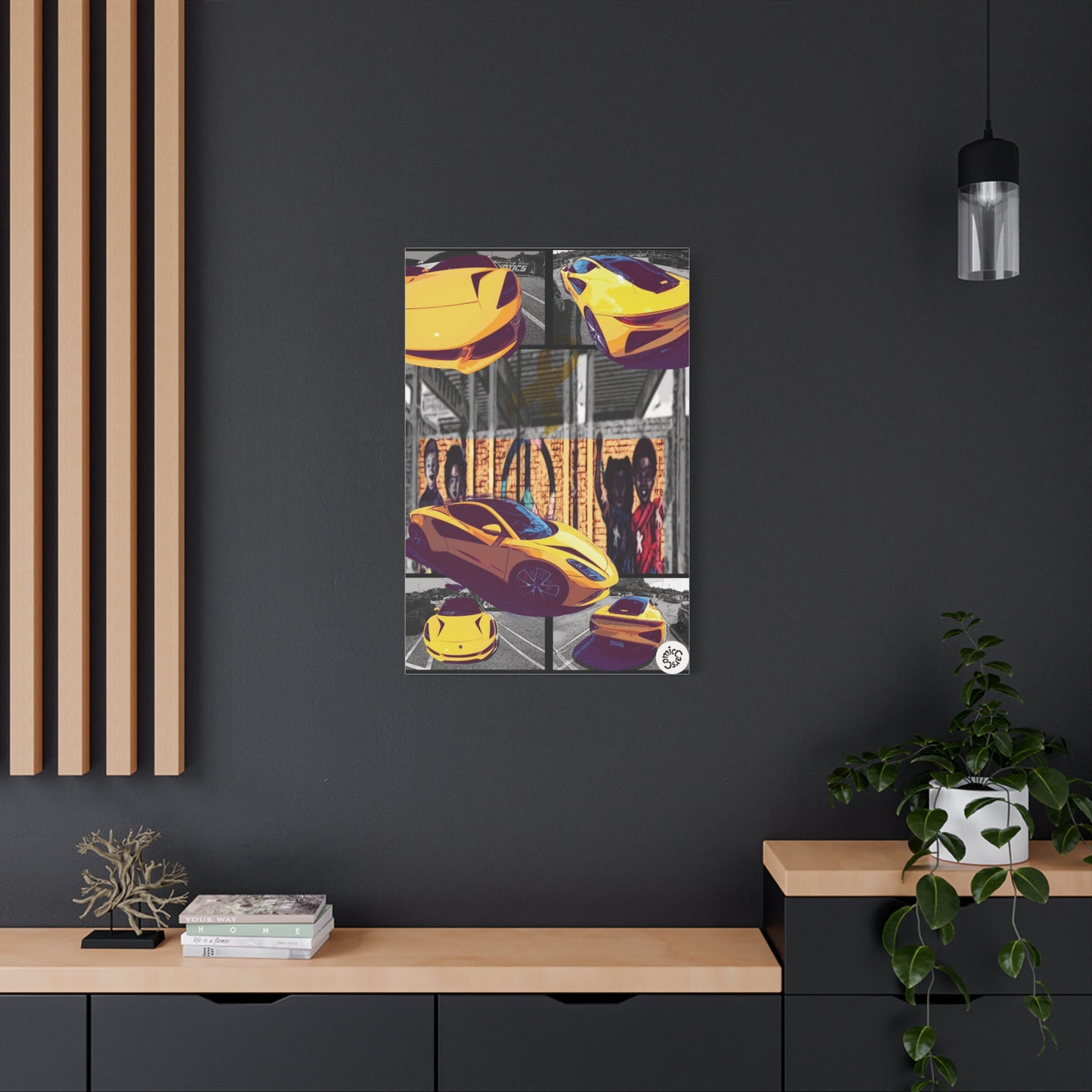 Childhood Cancer Awareness Exotic Car Canvas Art, Automotive Wall Decor, Garage Wall Art, Car Prints