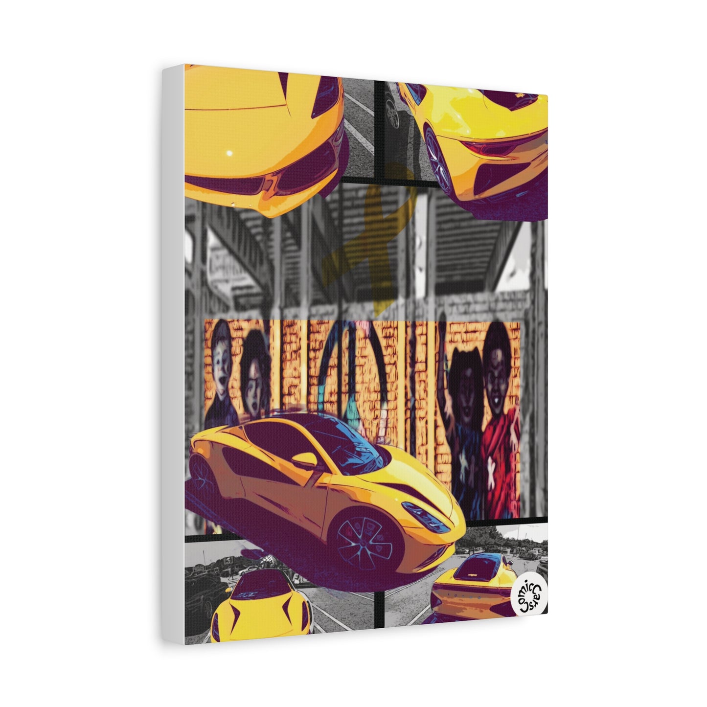 Childhood Cancer Awareness Exotic Car Canvas Art, Automotive Wall Decor, Garage Wall Art, Car Prints