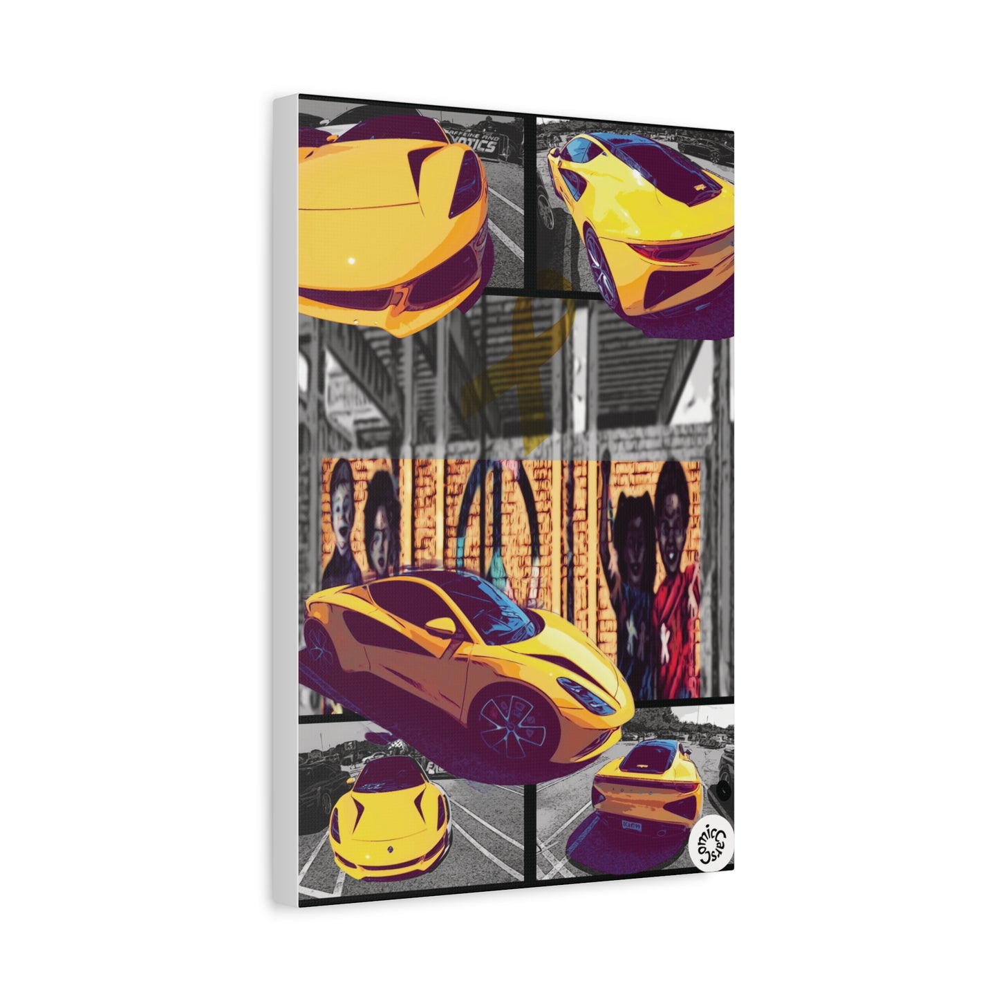 Childhood Cancer Awareness Exotic Car Canvas Art, Automotive Wall Decor, Garage Wall Art, Car Prints