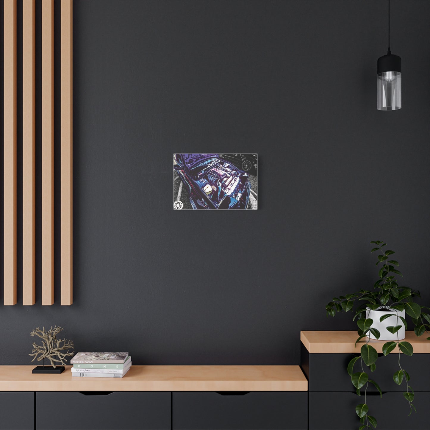 Canvas Wall Art Import Car Drift Engine Matte Canvas Print
