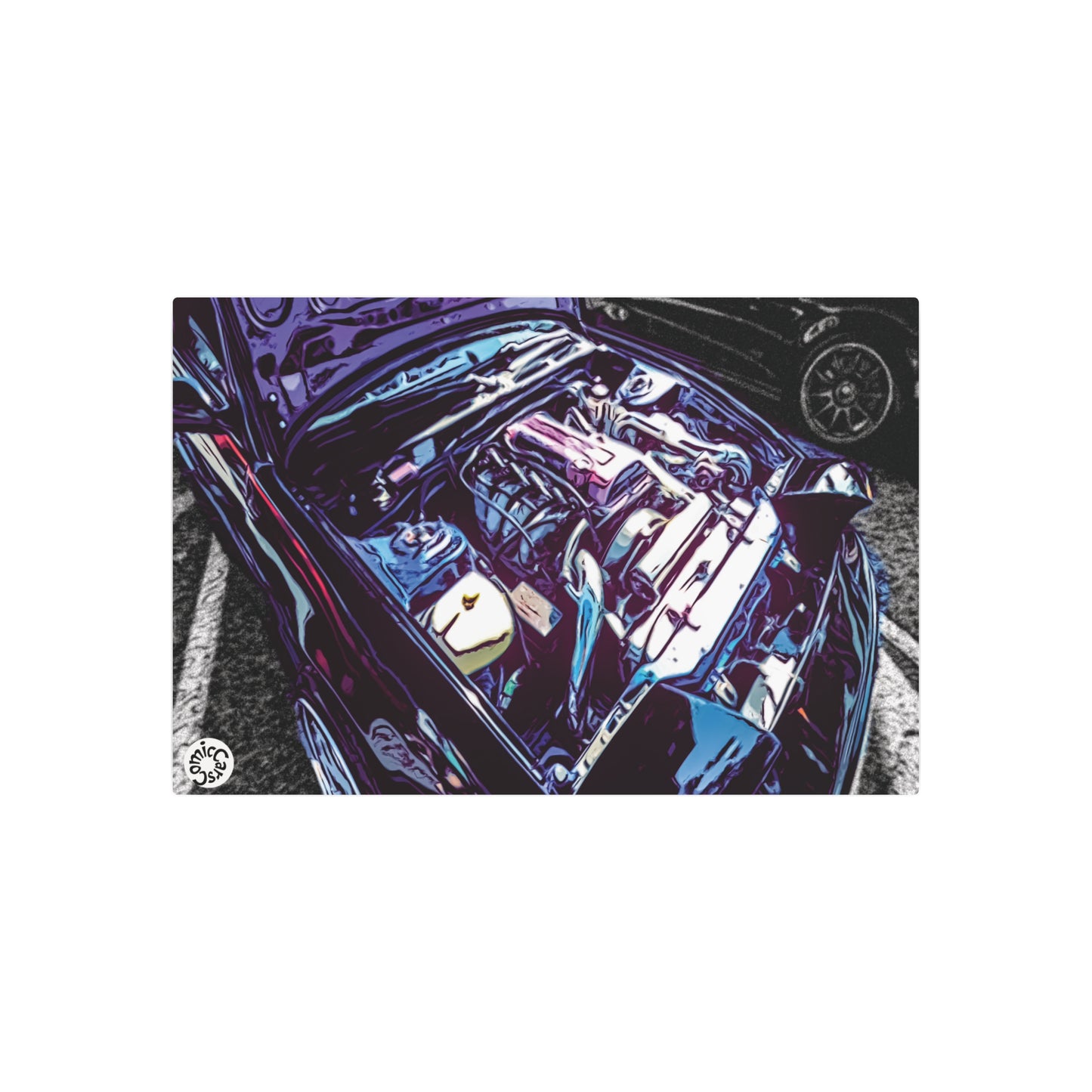 Metal Art Sign Drift Import Car Engine Decor for Garage Man Cave Automotive Theme