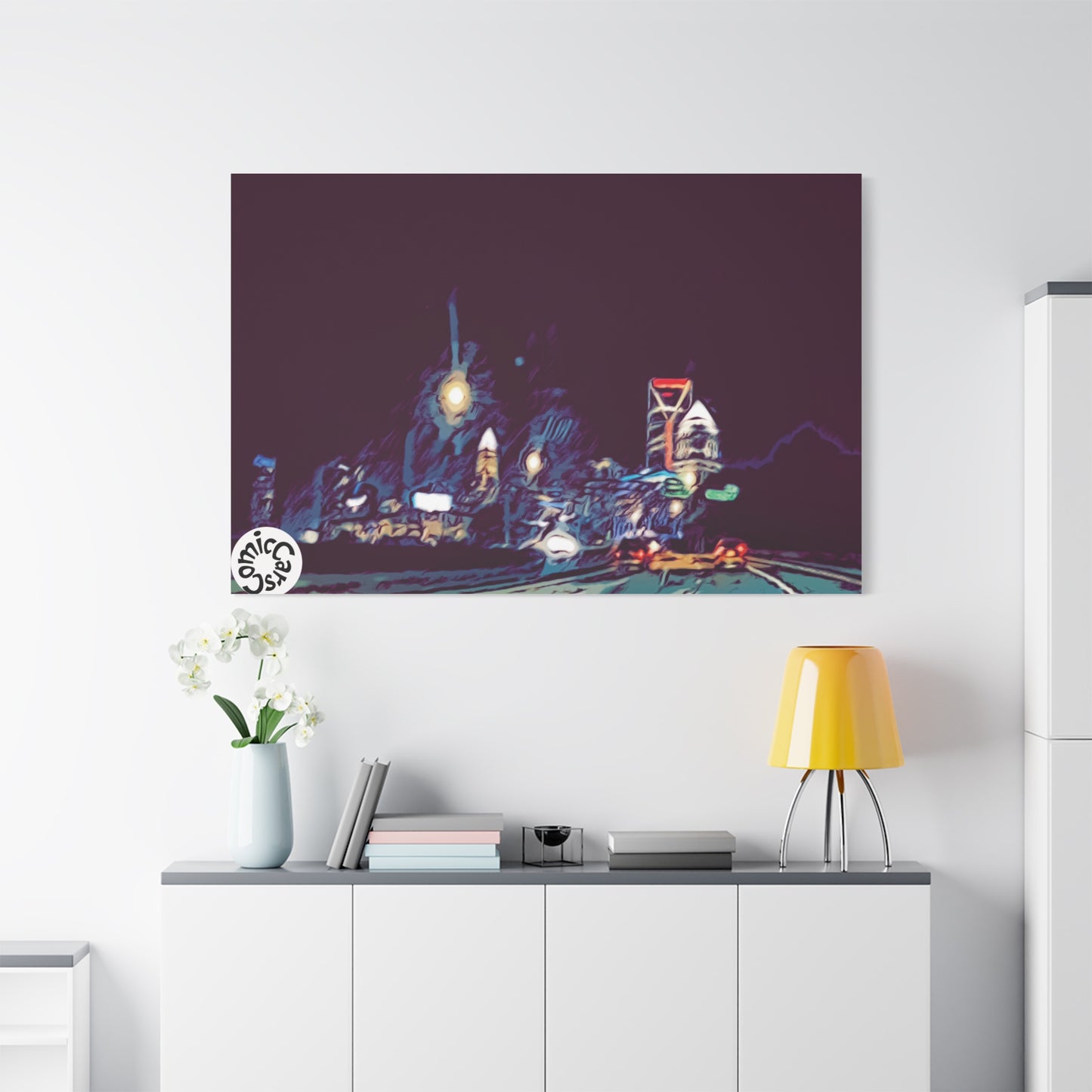 Charlotte Night Cruises City Matte Canvas Wall Art