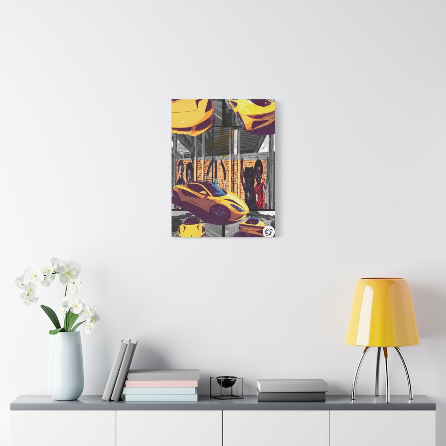 Childhood Cancer Awareness Exotic Car Canvas Art, Automotive Wall Decor, Garage Wall Art, Car Prints