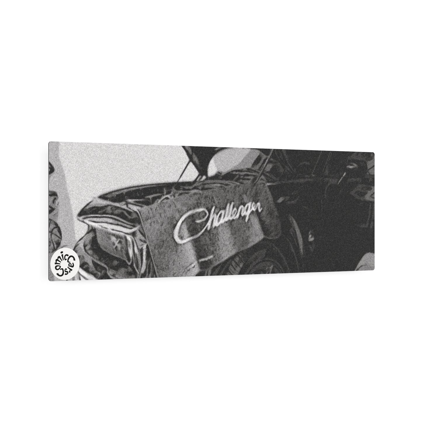 Metal Art Sign Modern Muscle Car Comic Shop Decor Dodge Challenger Scat Pack