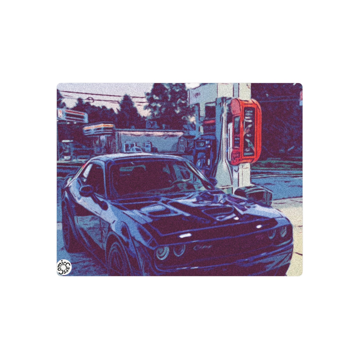 Metal Art Sign Modern Muscle Car Gas Pump Garage Wall Art