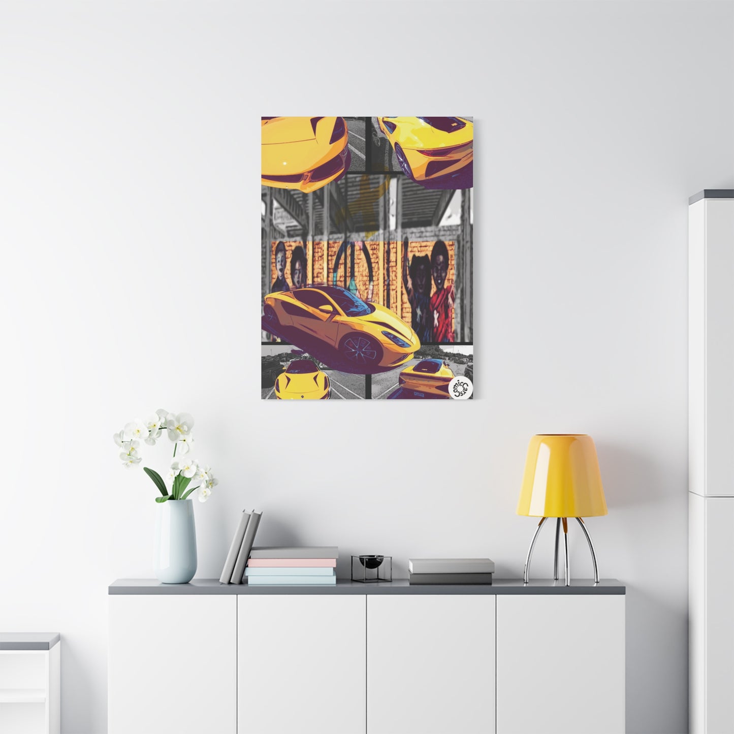 Childhood Cancer Awareness Exotic Car Canvas Art, Automotive Wall Decor, Garage Wall Art, Car Prints