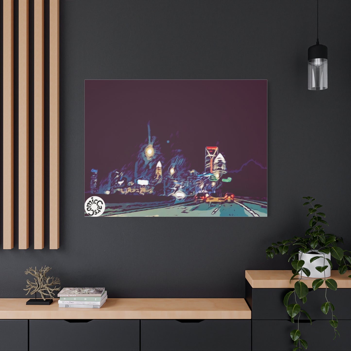 Charlotte Night Cruises City Matte Canvas Wall Art