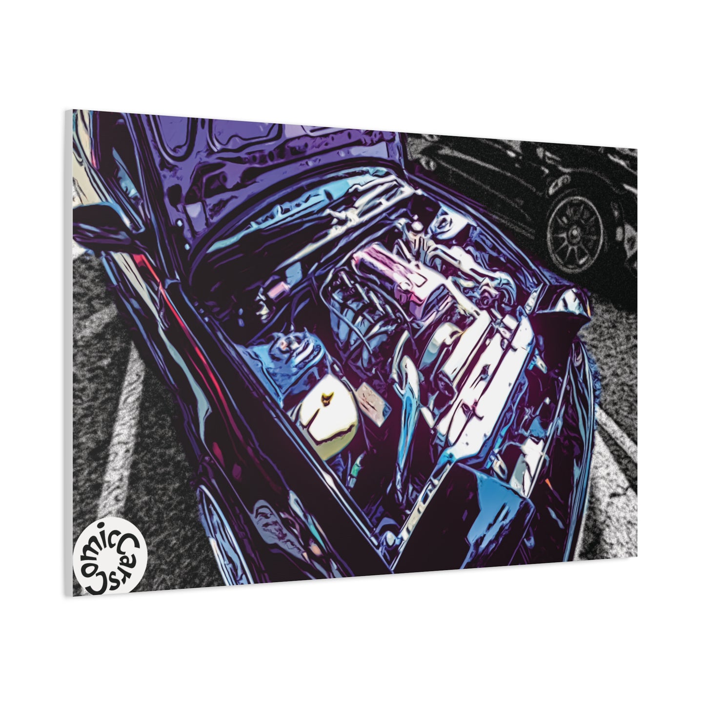 Canvas Wall Art Import Car Drift Engine Matte Canvas Print