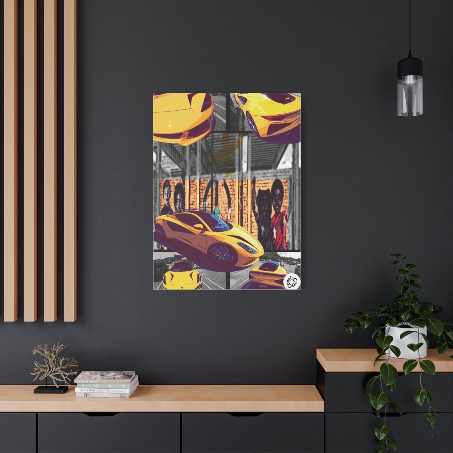 Childhood Cancer Awareness Exotic Car Canvas Art, Automotive Wall Decor, Garage Wall Art, Car Prints