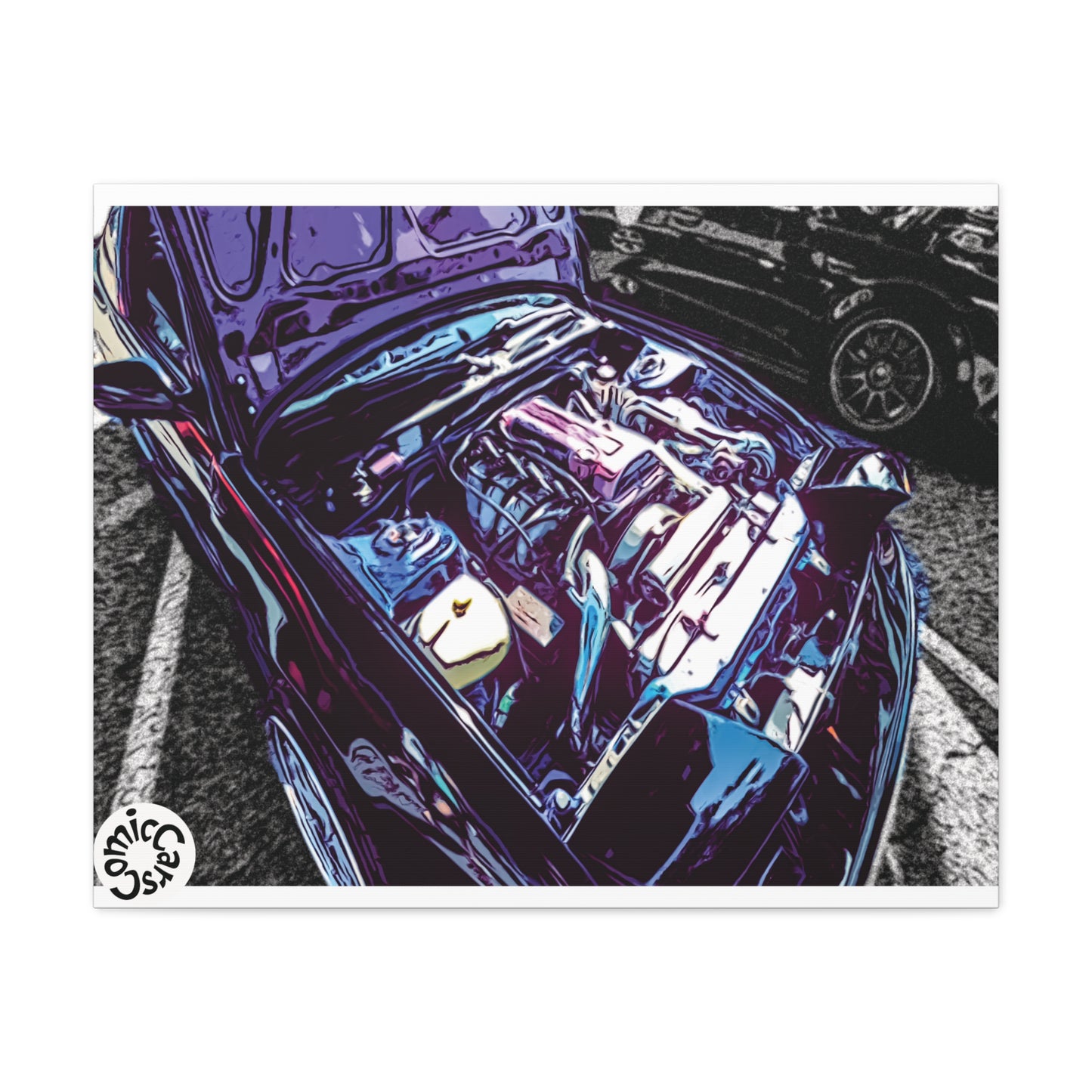 Canvas Wall Art Import Car Drift Engine Matte Canvas Print
