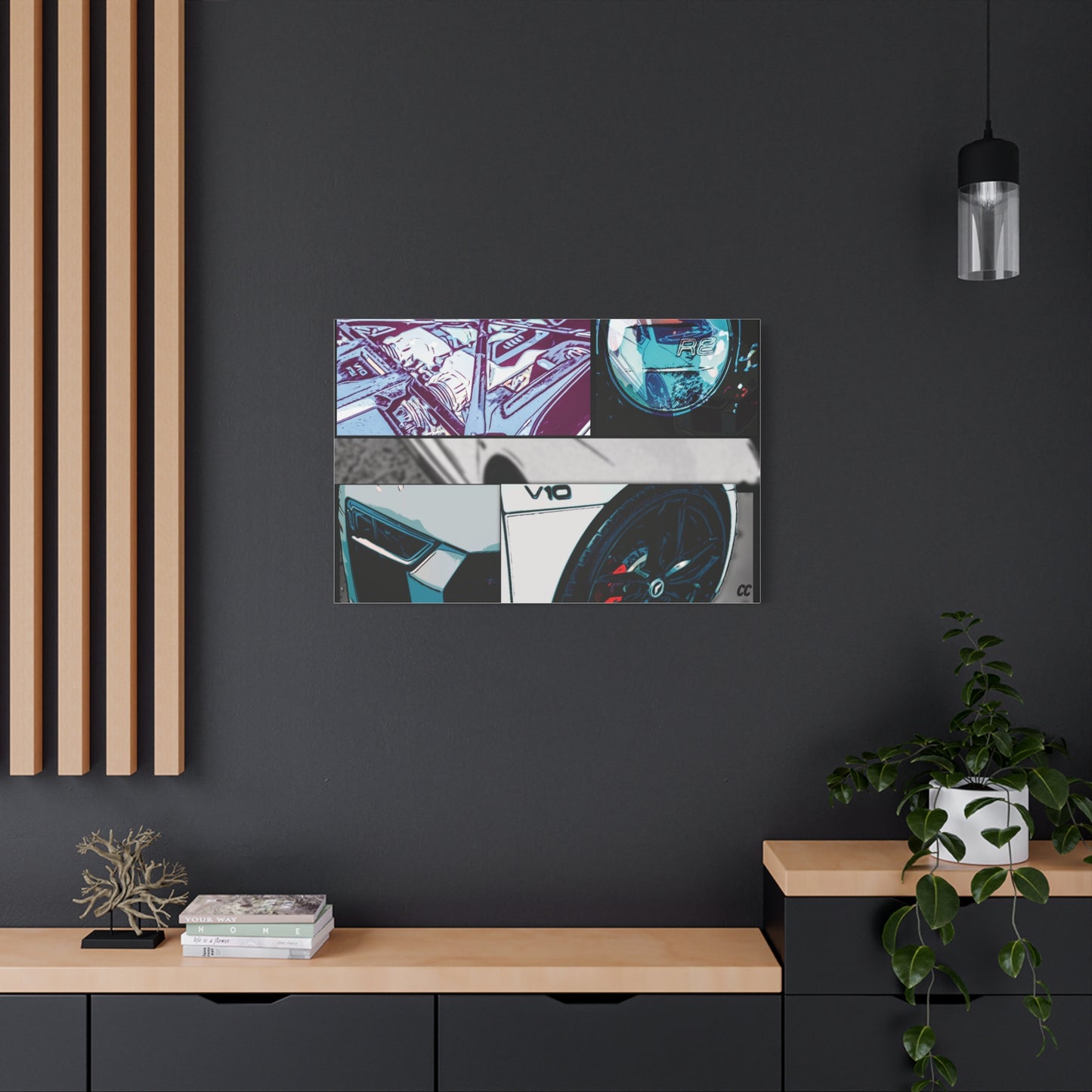 Comic My Ride! Custom Single or Multi-Image Matte Canvas Wall Art featuring YOUR Car!