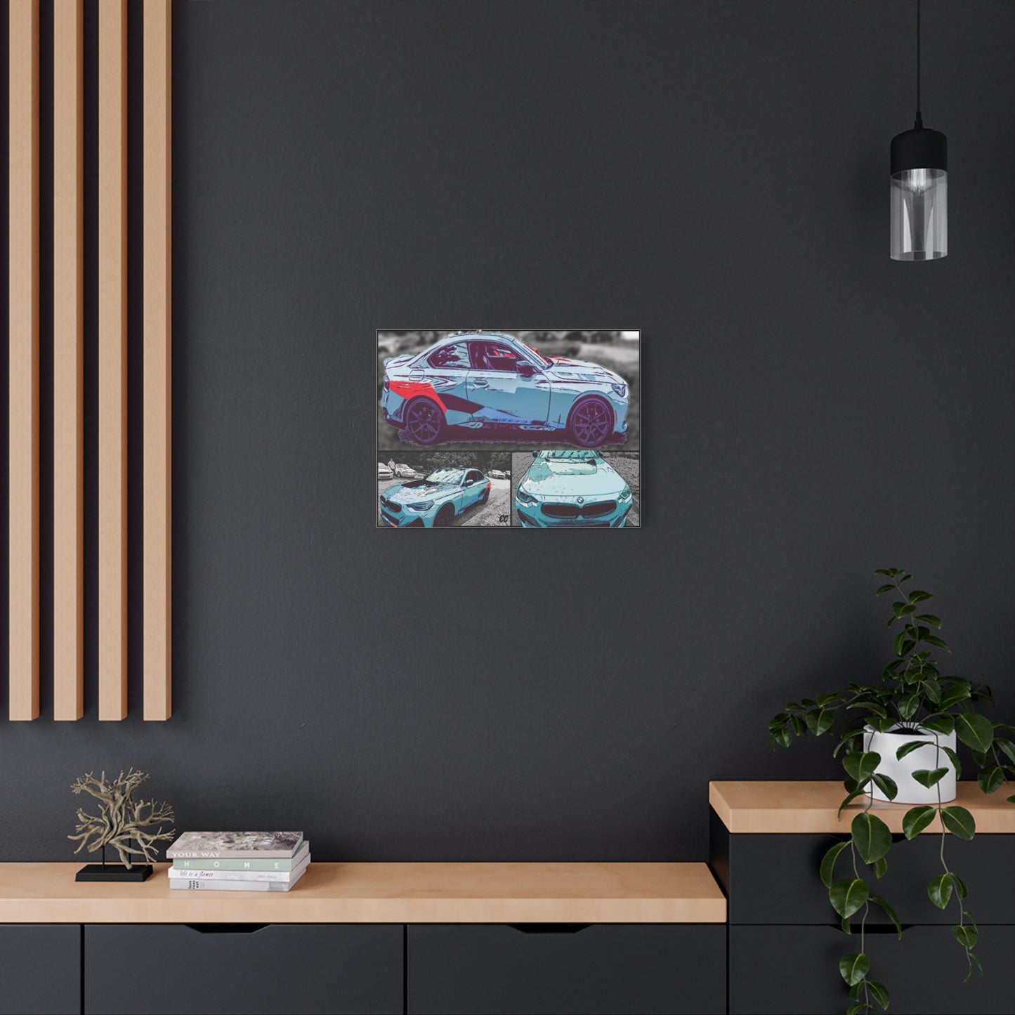 Comic My Ride! Custom Single or Multi-Image Matte Canvas Wall Art featuring YOUR Car!