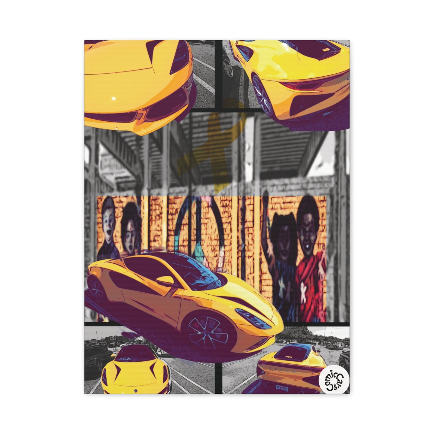 Childhood Cancer Awareness Exotic Car Canvas Art, Automotive Wall Decor, Garage Wall Art, Car Prints