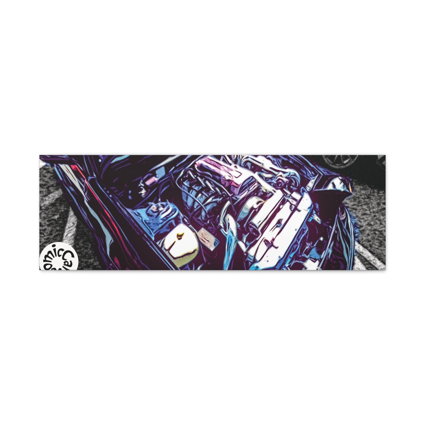 Canvas Wall Art Import Car Drift Engine Matte Canvas Print