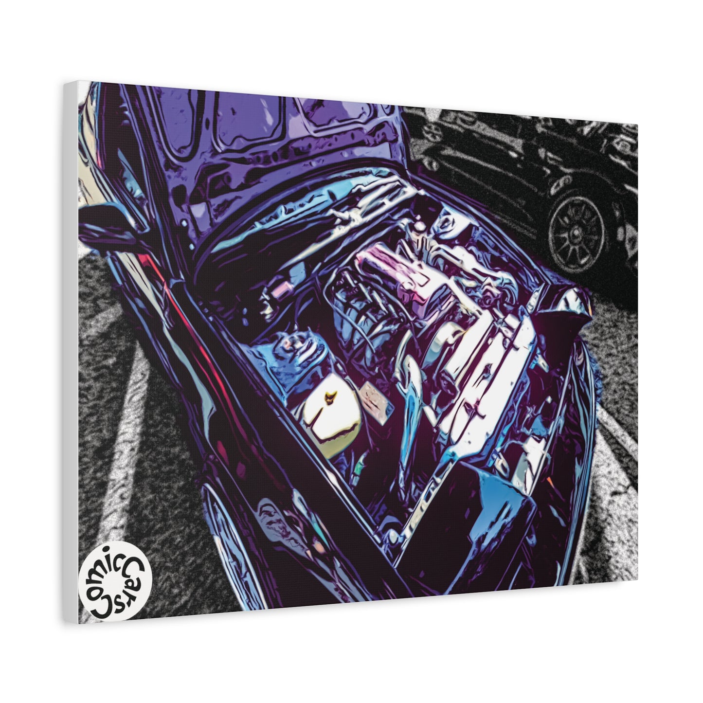 Canvas Wall Art Import Car Drift Engine Matte Canvas Print