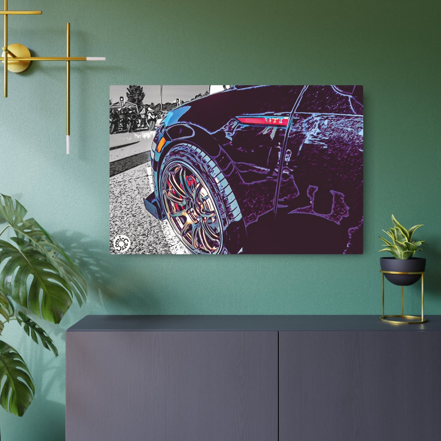Metal Art Sign German Import Sports Car Wall Decor