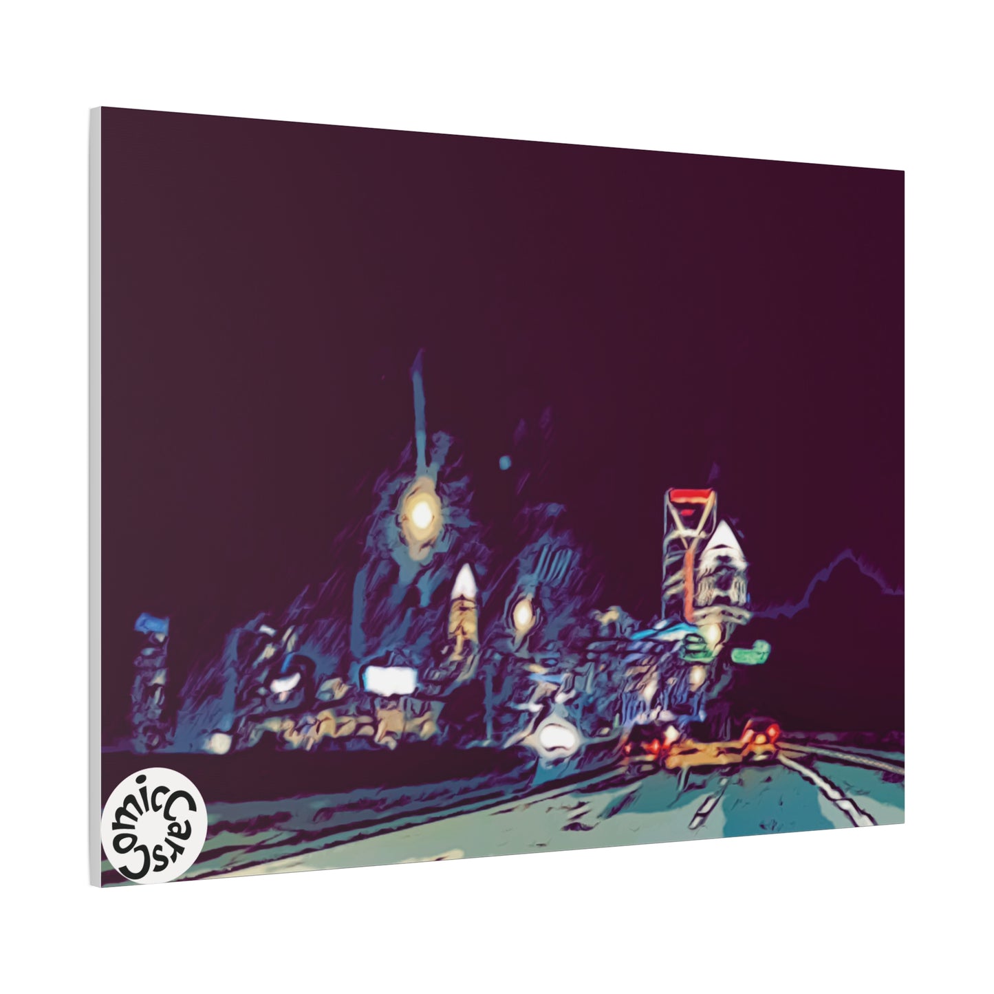 Charlotte Night Cruises City Matte Canvas Wall Art
