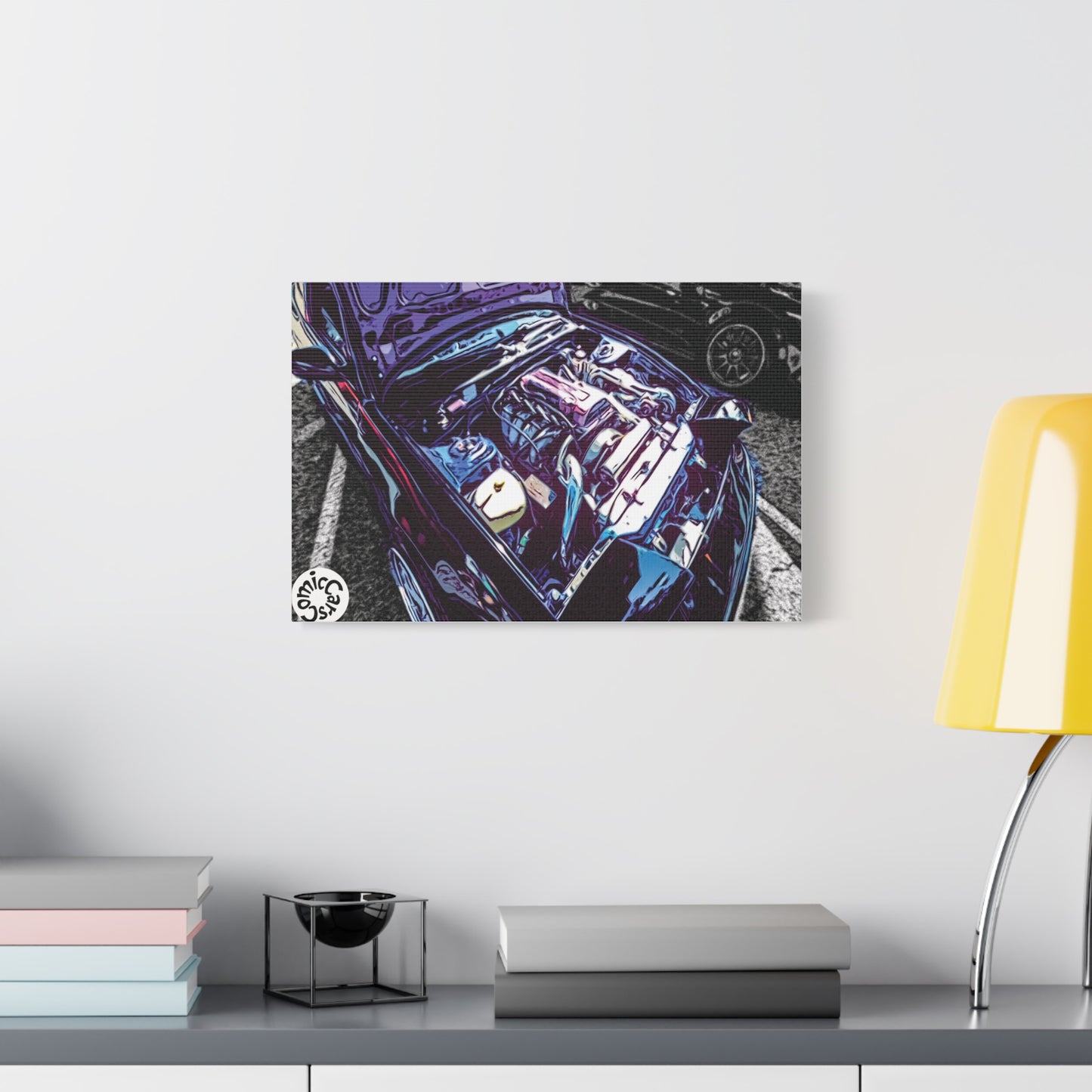 Canvas Wall Art Import Car Drift Engine Matte Canvas Print