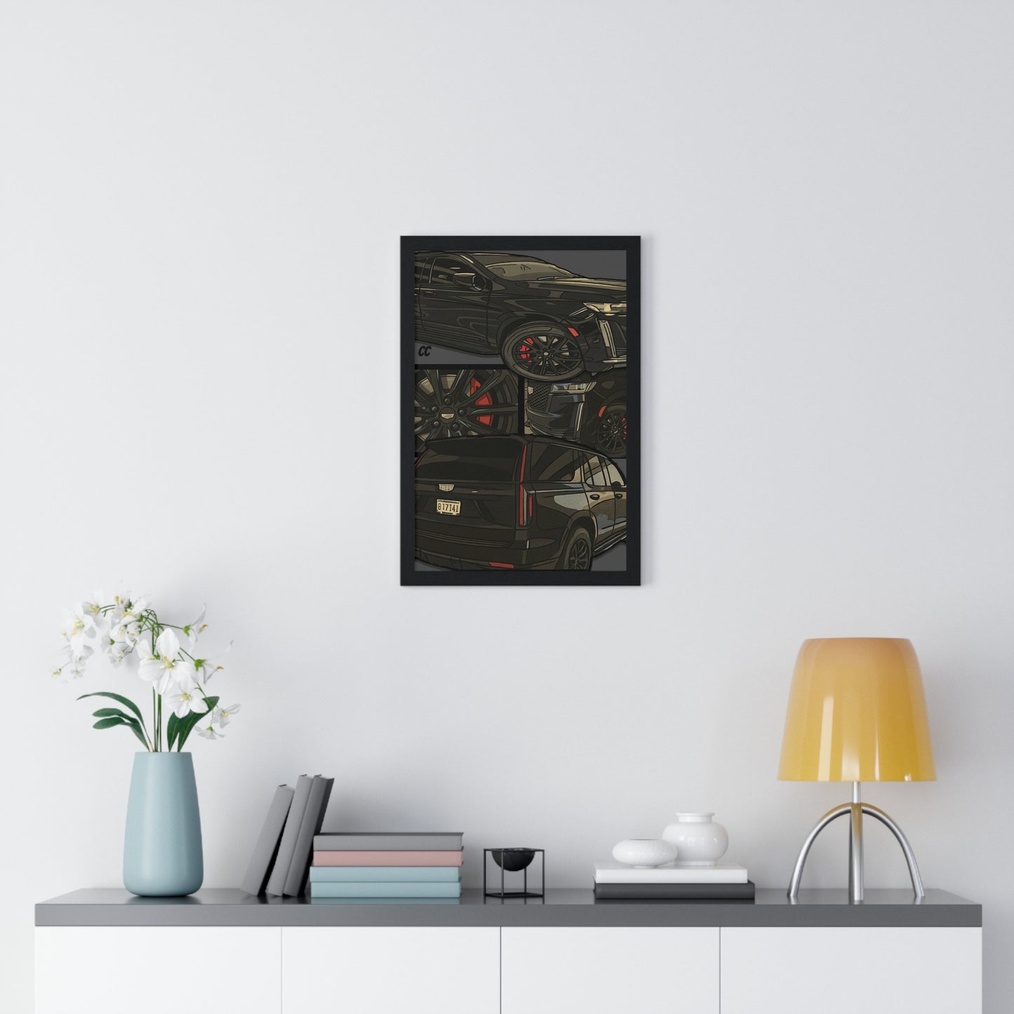CARtoon My Ride! Custom car vertical framed poster of YOUR car!