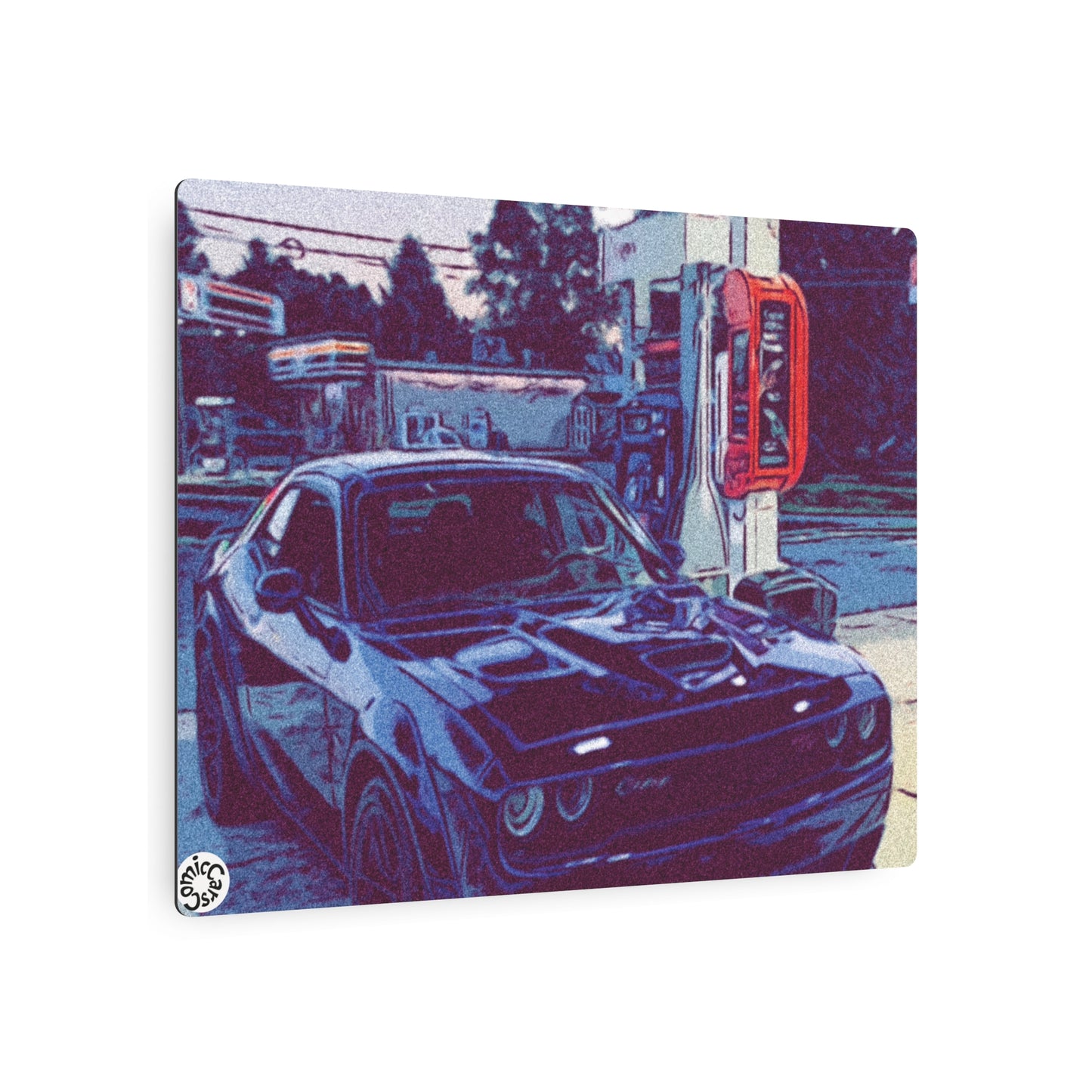 Metal Art Sign Modern Muscle Car Gas Pump Garage Wall Art