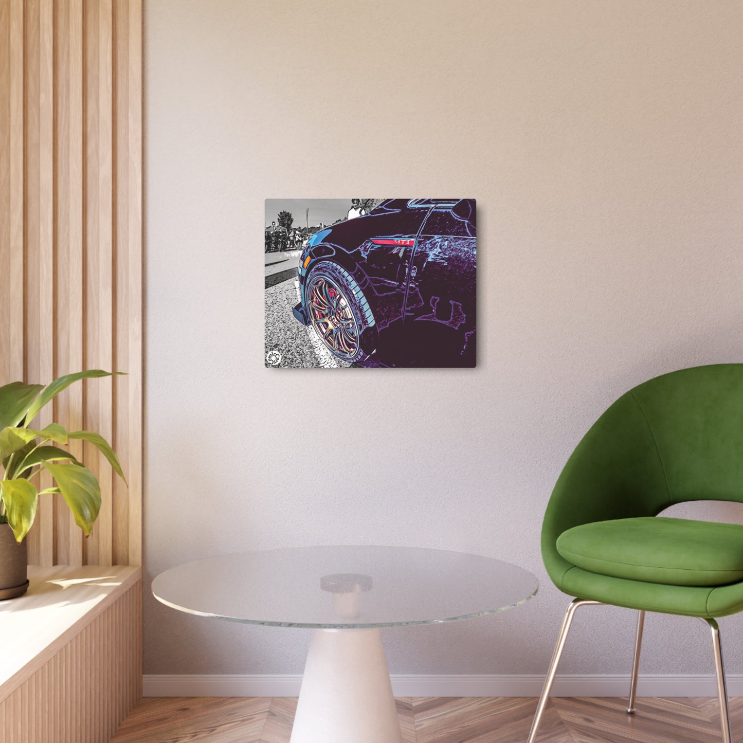 Metal Art Sign German Import Sports Car Wall Decor