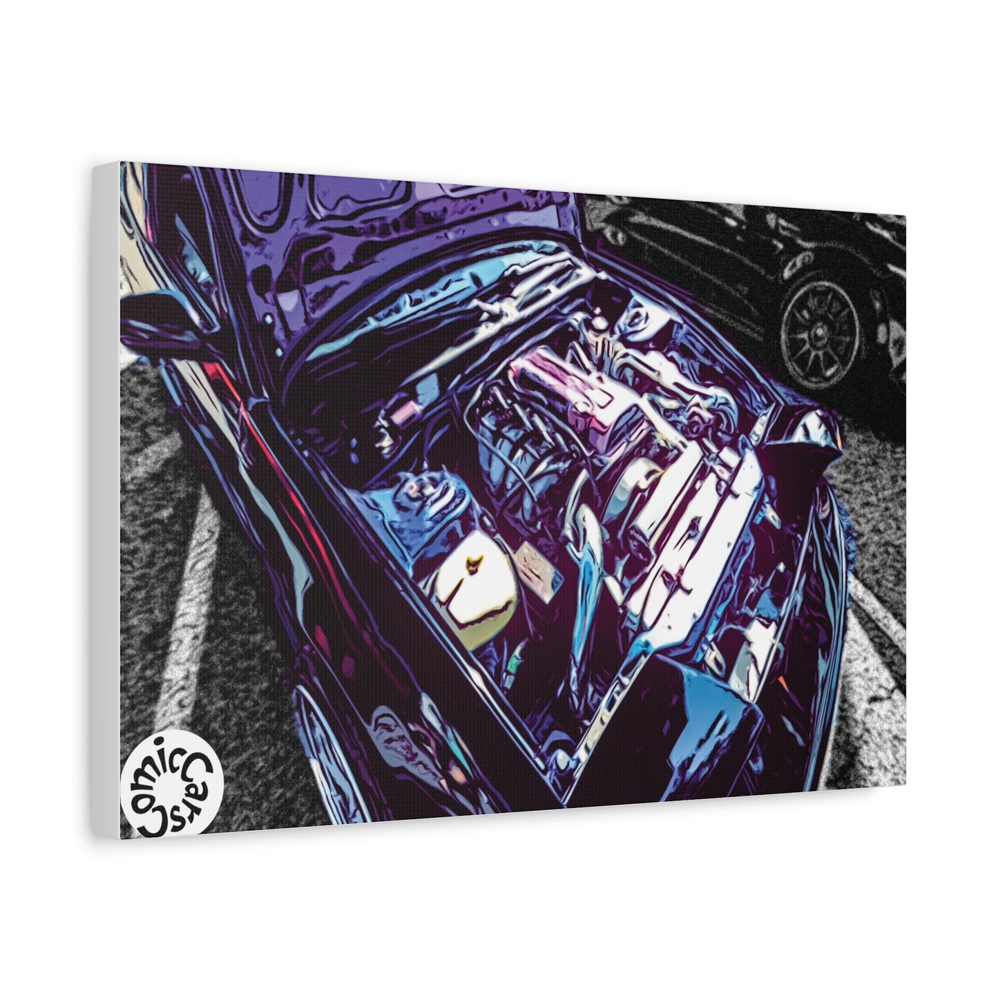 Canvas Wall Art Import Car Drift Engine Matte Canvas Print