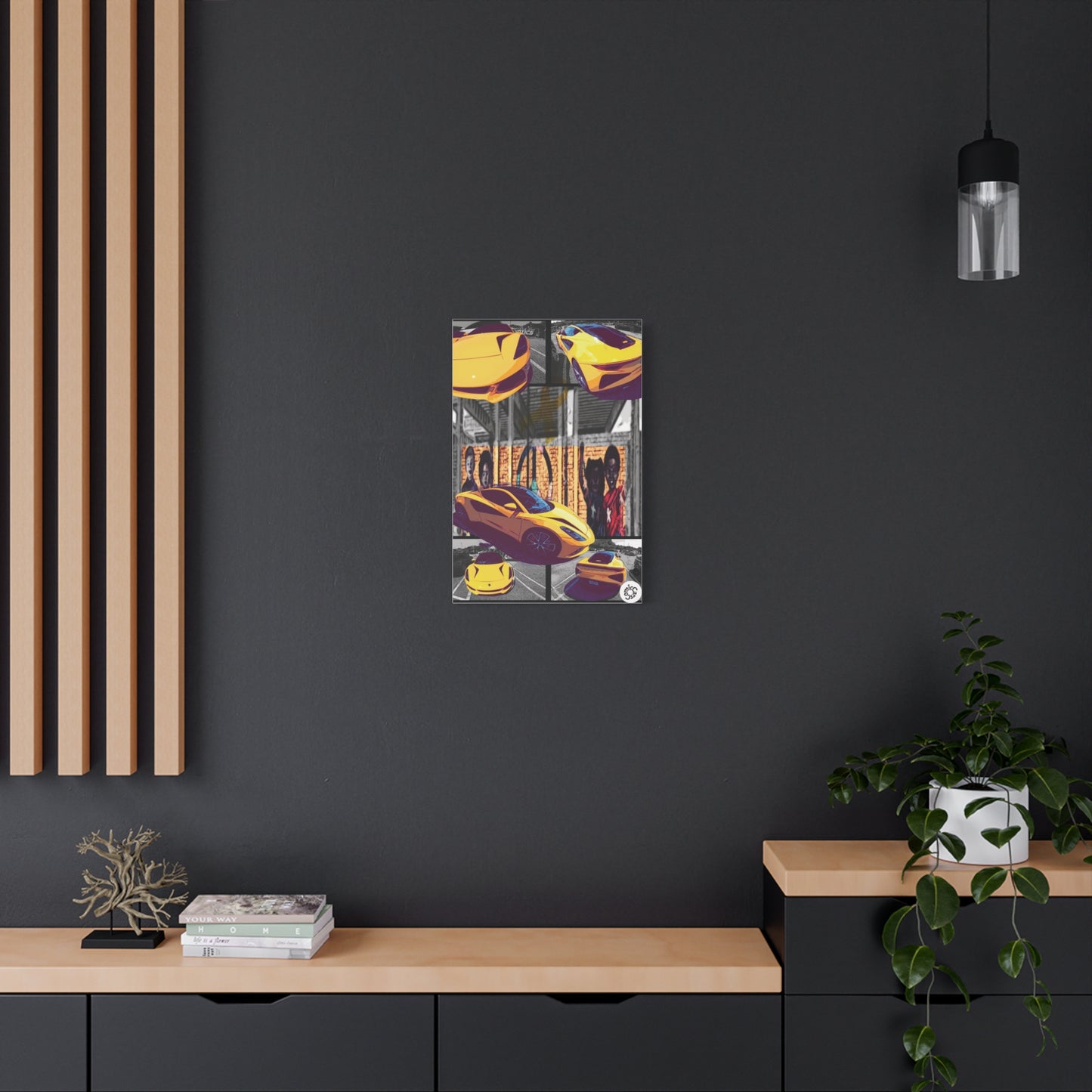 Childhood Cancer Awareness Exotic Car Canvas Art, Automotive Wall Decor, Garage Wall Art, Car Prints
