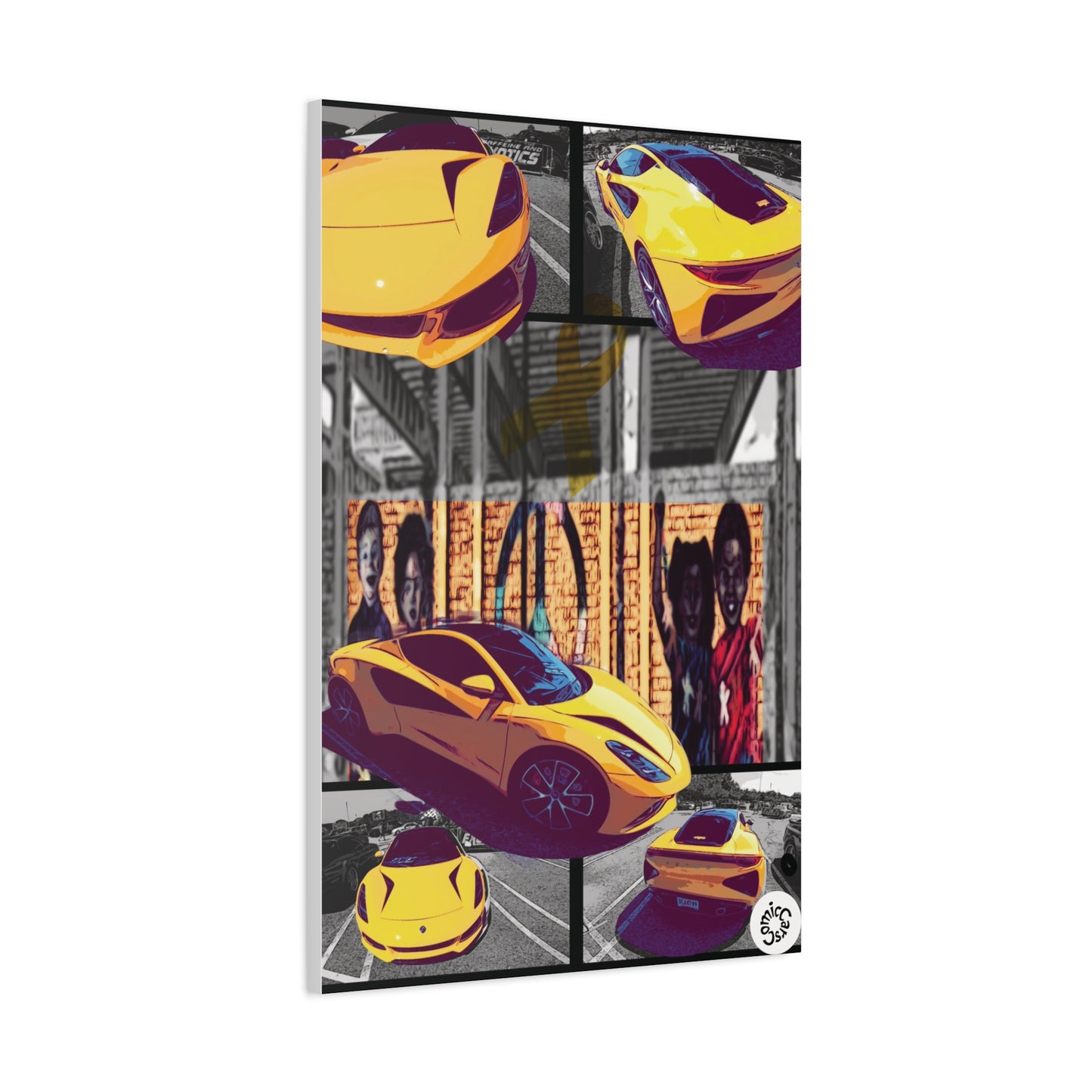 Childhood Cancer Awareness Exotic Car Canvas Art, Automotive Wall Decor, Garage Wall Art, Car Prints