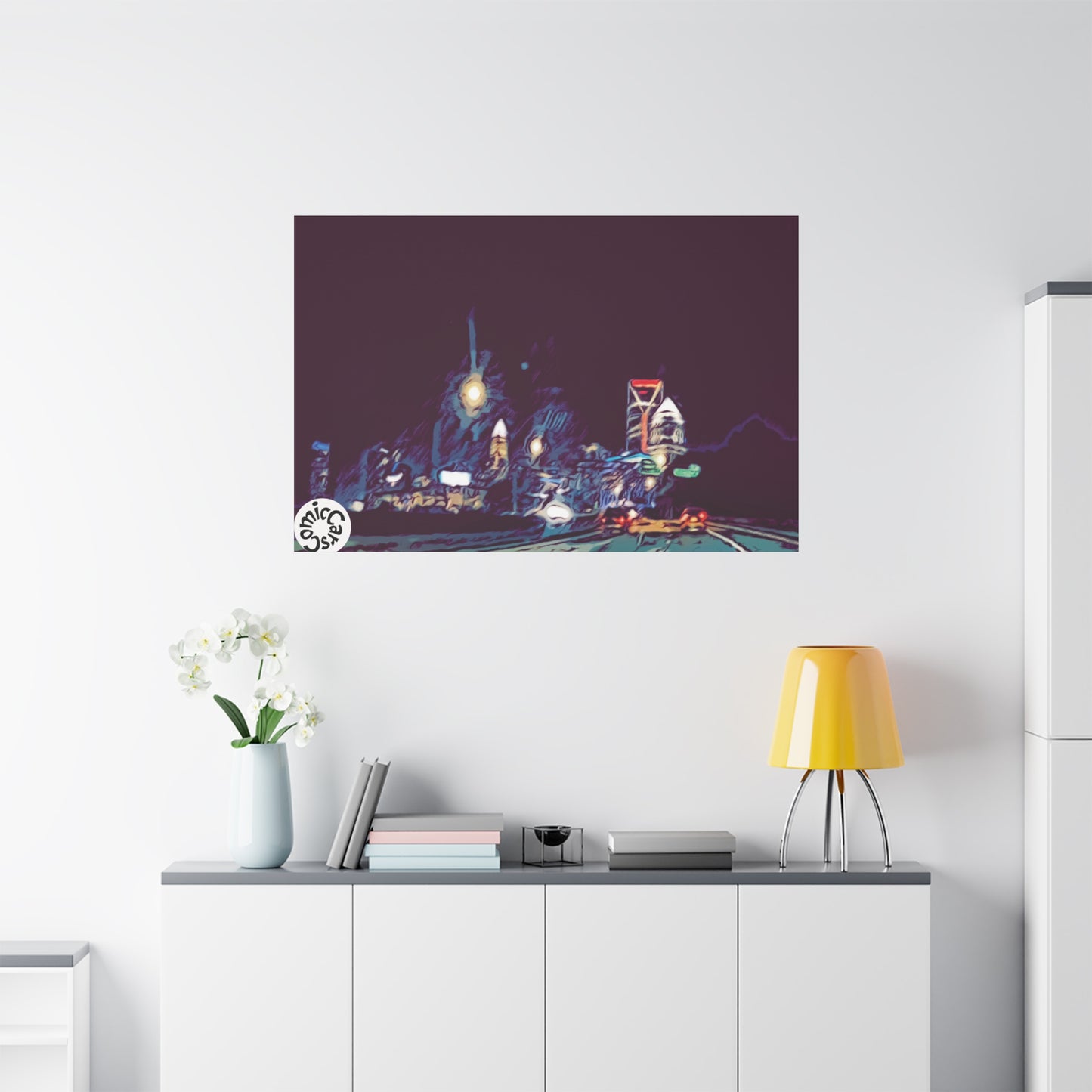 Charlotte Night Cruises City Matte Canvas Wall Art