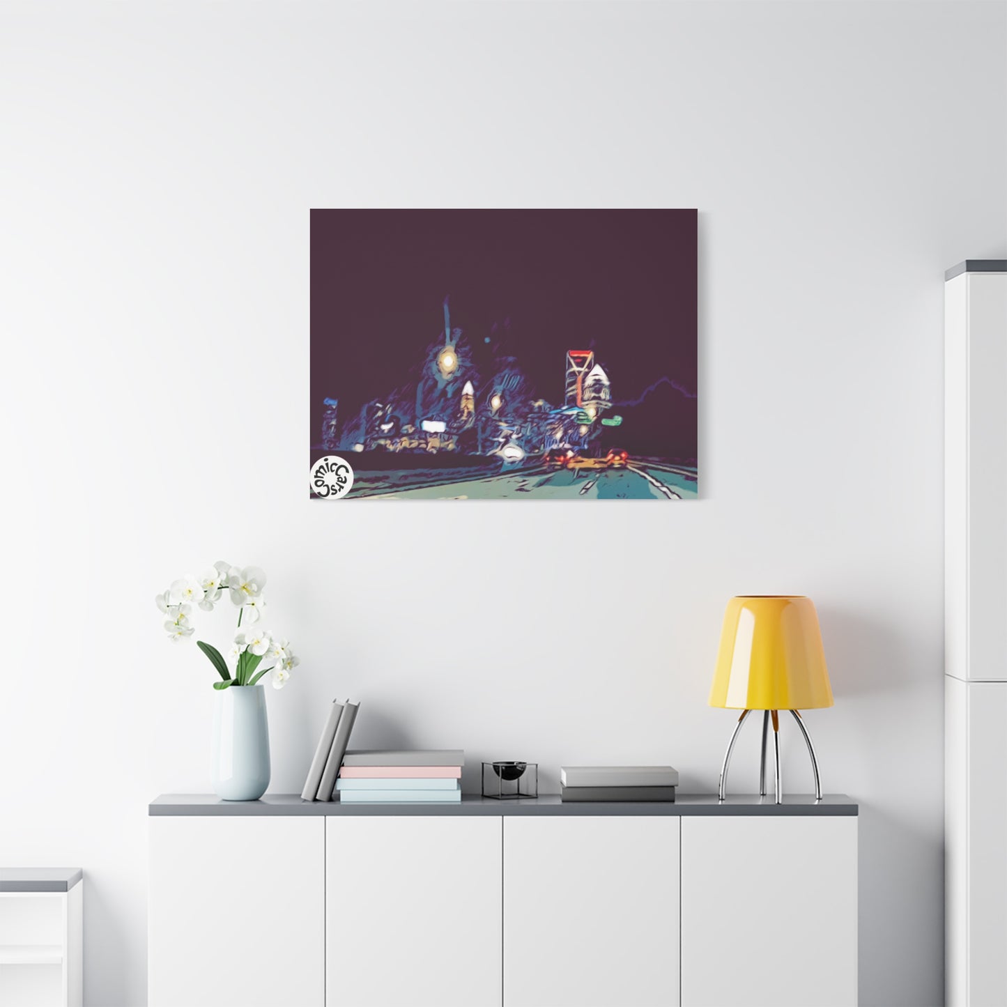 Charlotte Night Cruises City Matte Canvas Wall Art