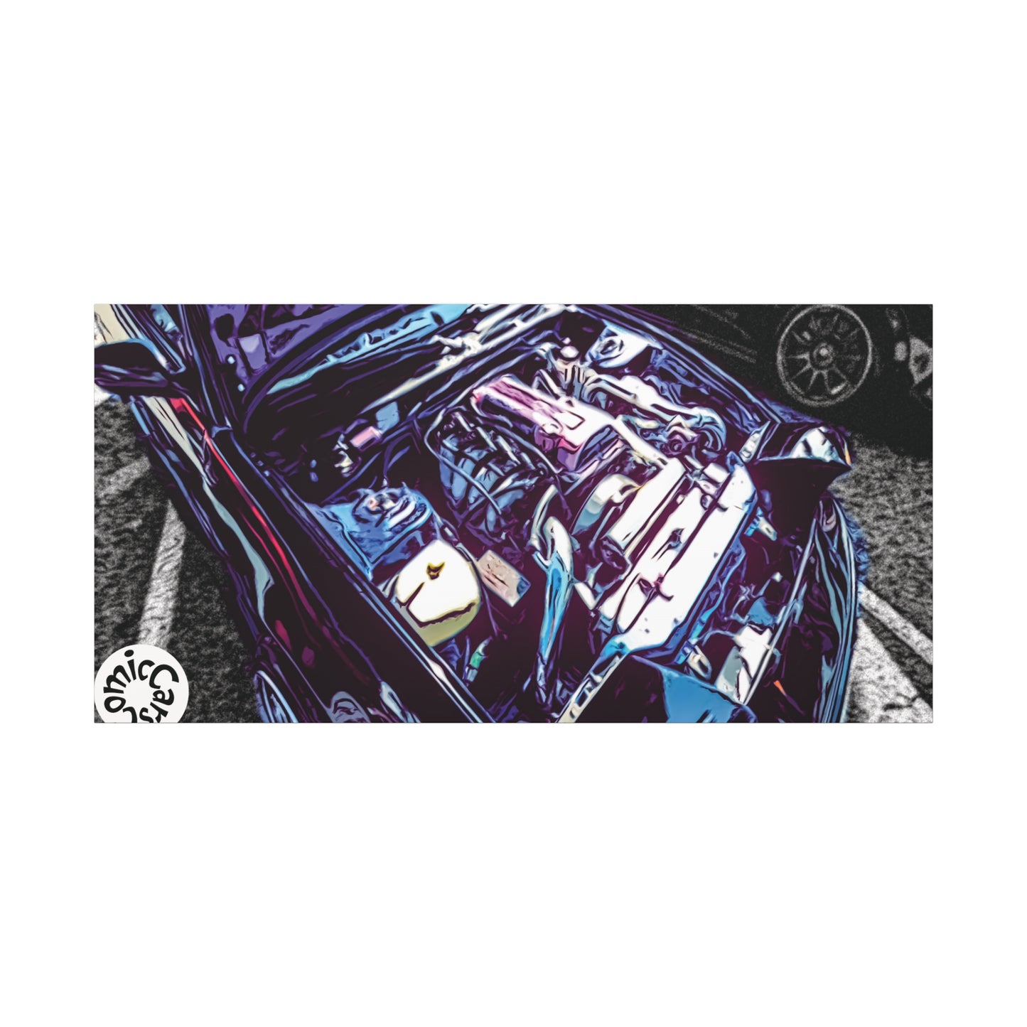 Canvas Wall Art Import Car Drift Engine Matte Canvas Print