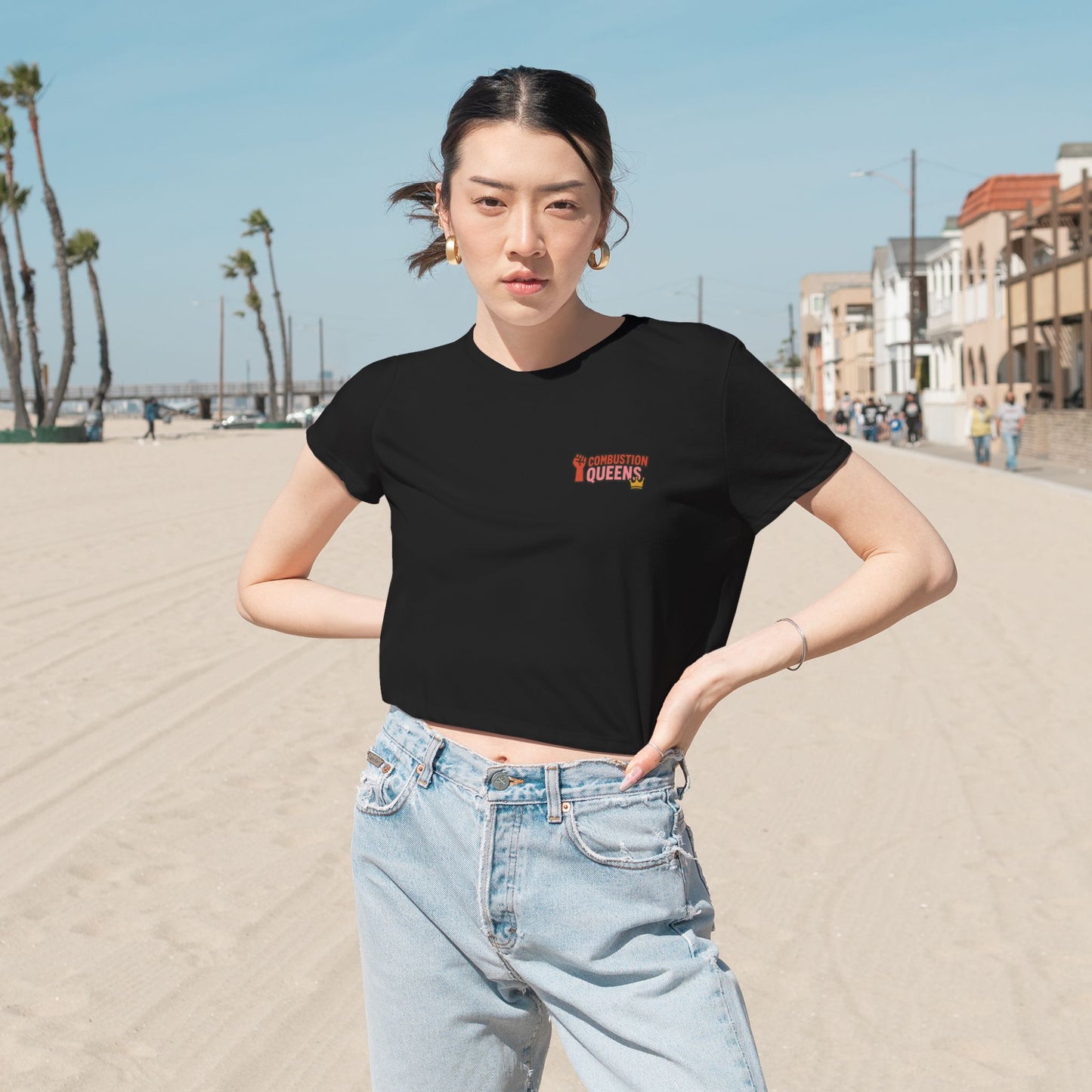 Combustion Queens, Comic My Ride! Empowering Streetwear Crop Top for Women to match YOUR car!