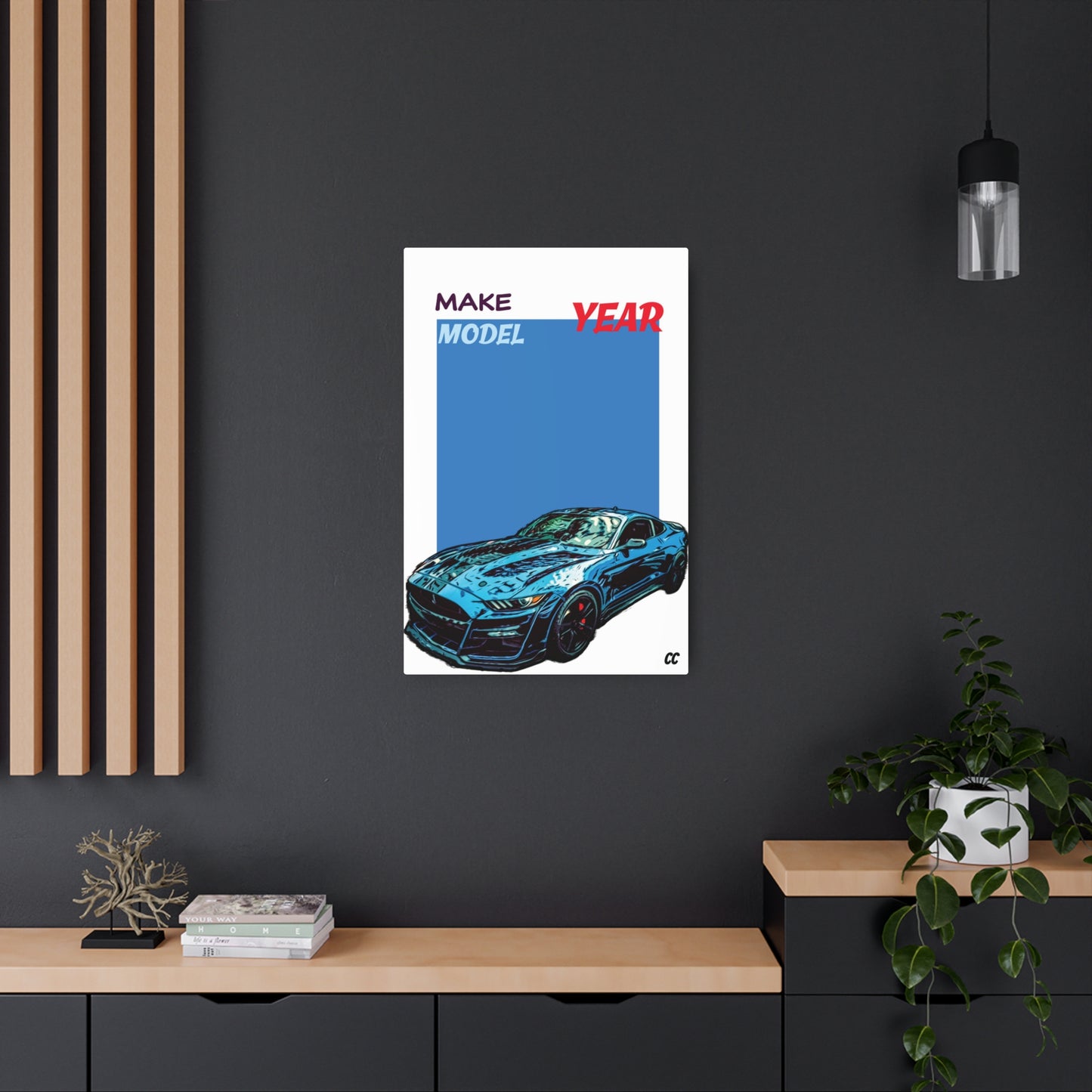 Comic My Ride! Simple Custom Print Metal Art Sign of YOUR whip - Vertical