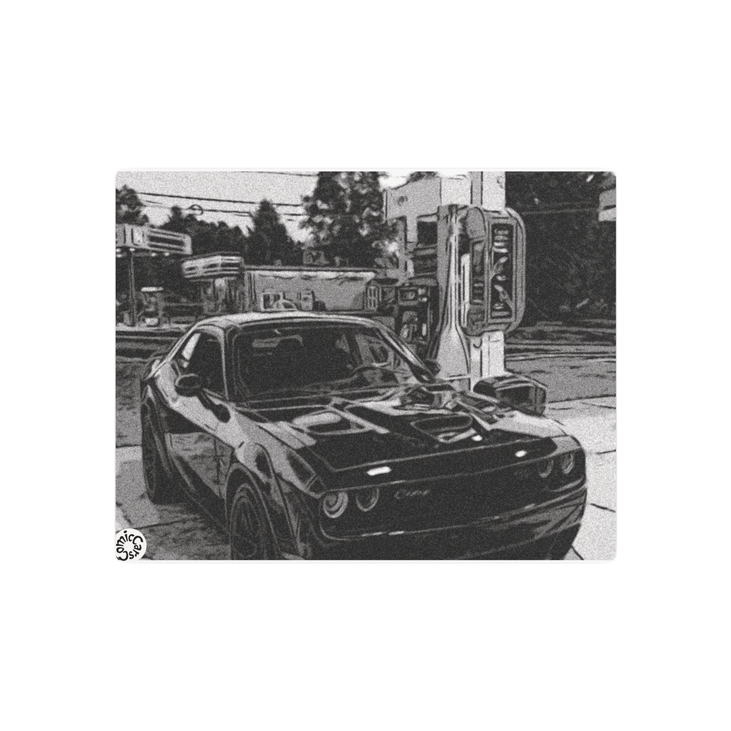 Metal Art Sign Modern Muscle Car Gas Pump Garage Wall Art