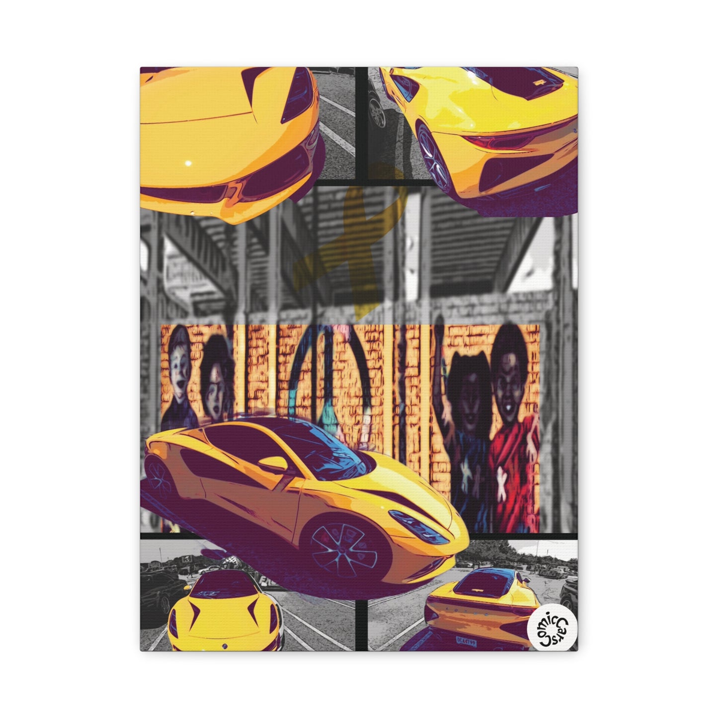 Childhood Cancer Awareness Exotic Car Canvas Art, Automotive Wall Decor, Garage Wall Art, Car Prints