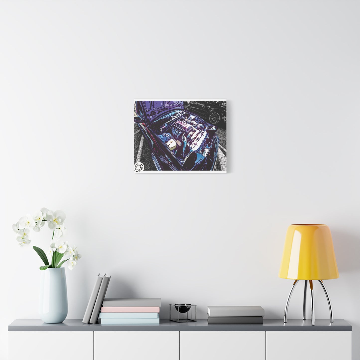 Canvas Wall Art Import Car Drift Engine Matte Canvas Print