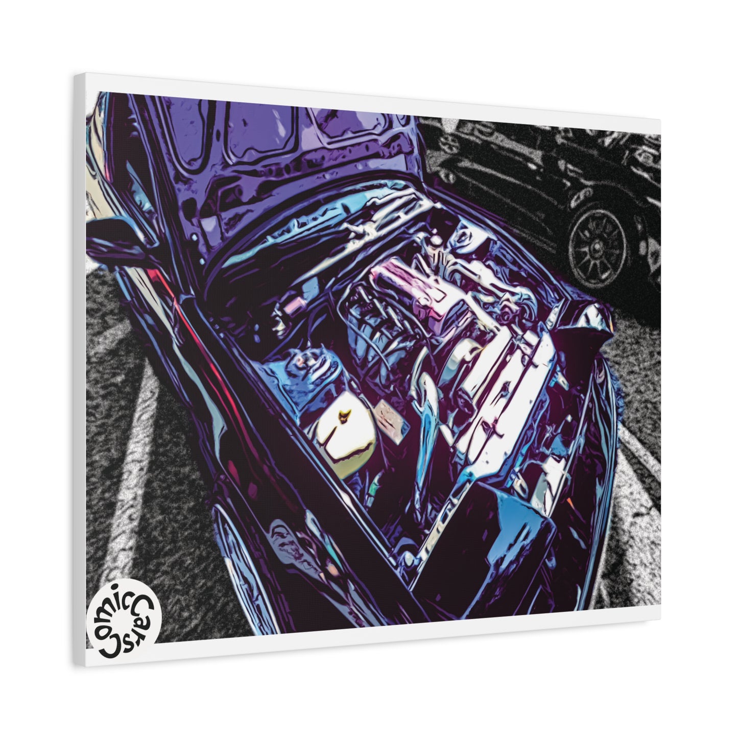 Canvas Wall Art Import Car Drift Engine Matte Canvas Print