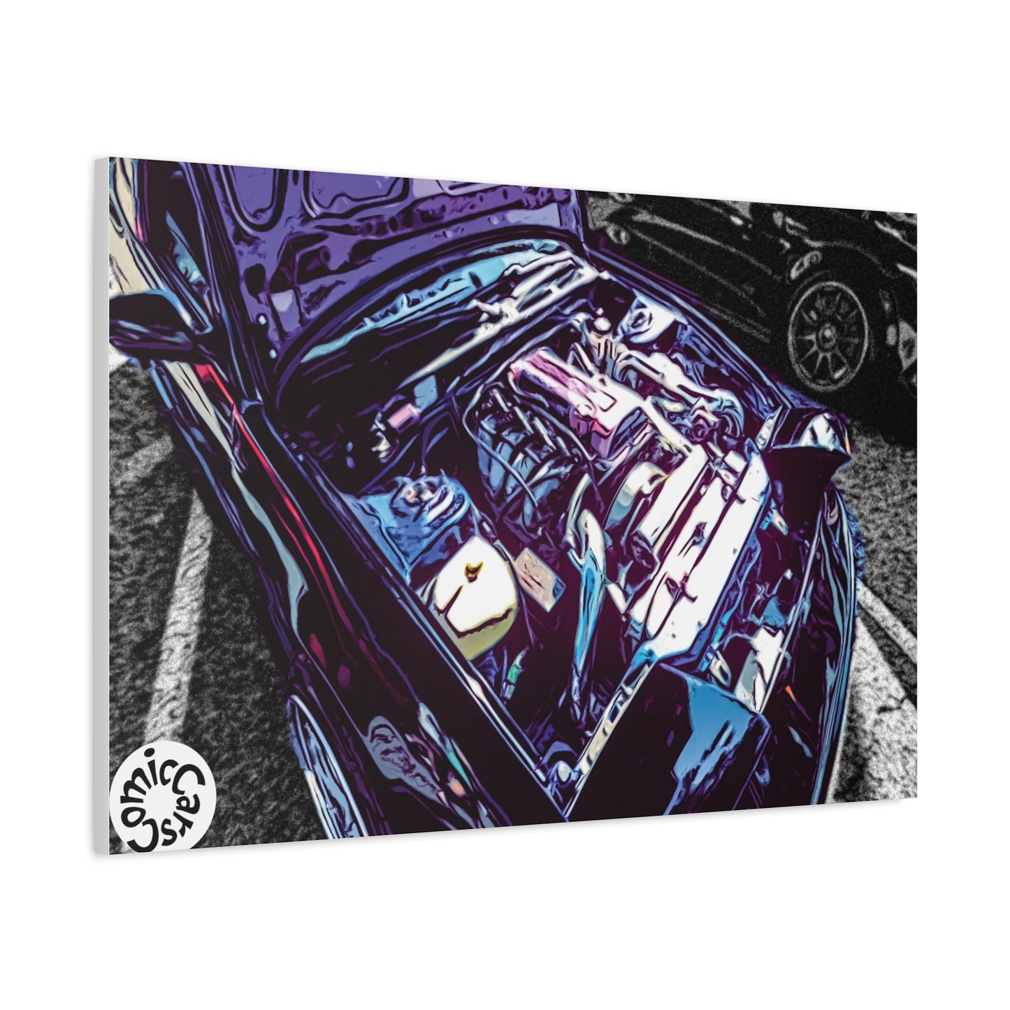 Canvas Wall Art Import Car Drift Engine Matte Canvas Print