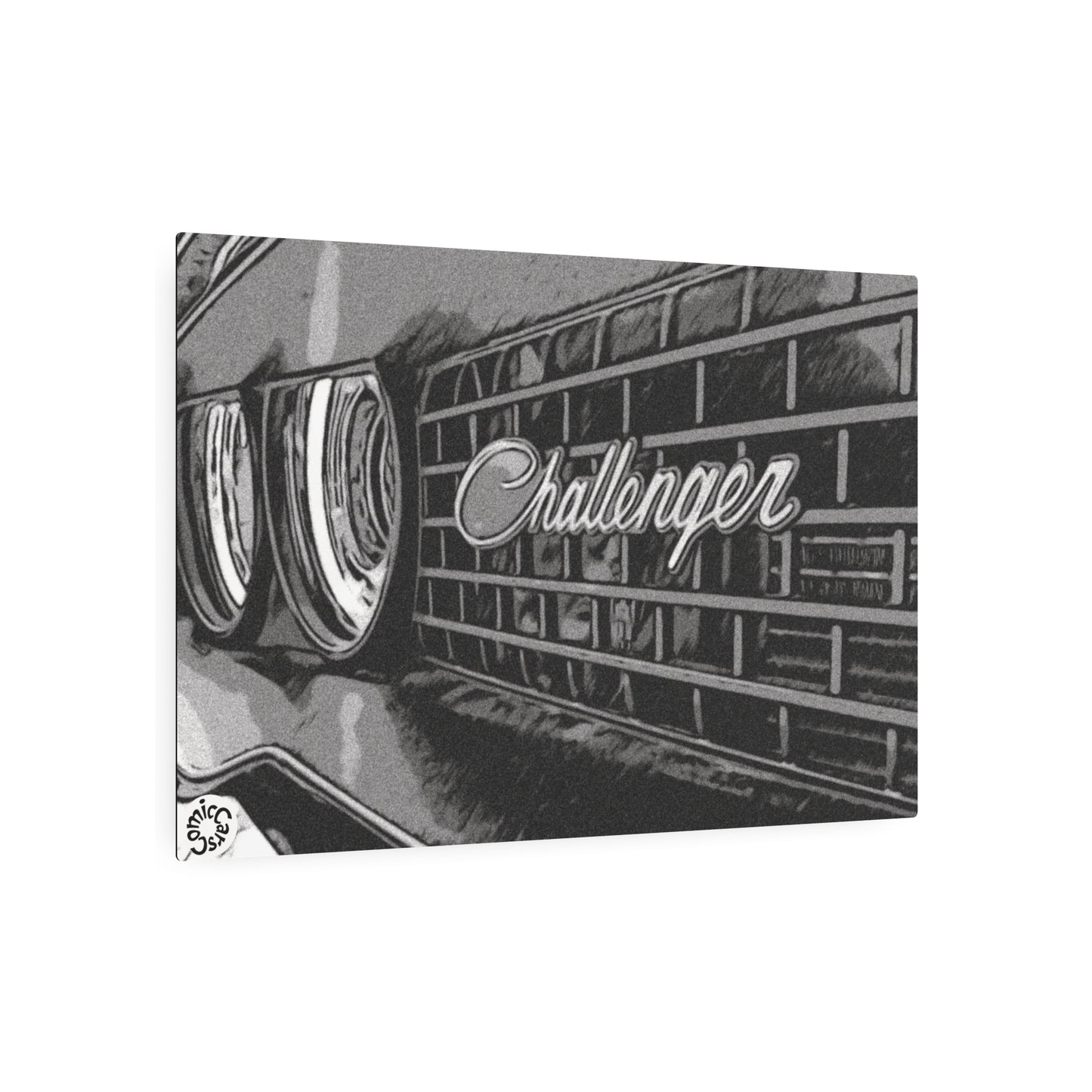 Metal Art Sign Modern Muscle Car Gas Pump Garage Wall Art Black and White Decor