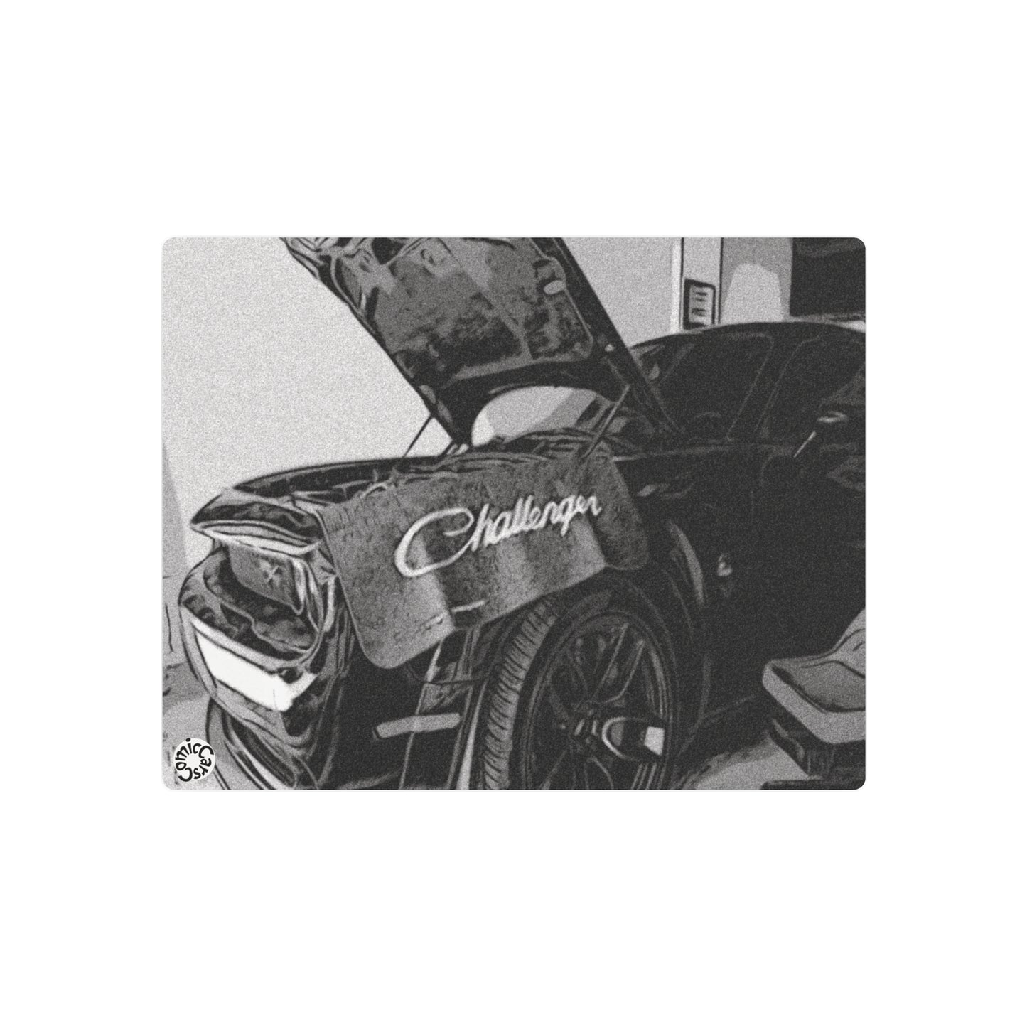 Metal Art Sign Modern Muscle Car Comic Shop Decor Dodge Challenger Scat Pack