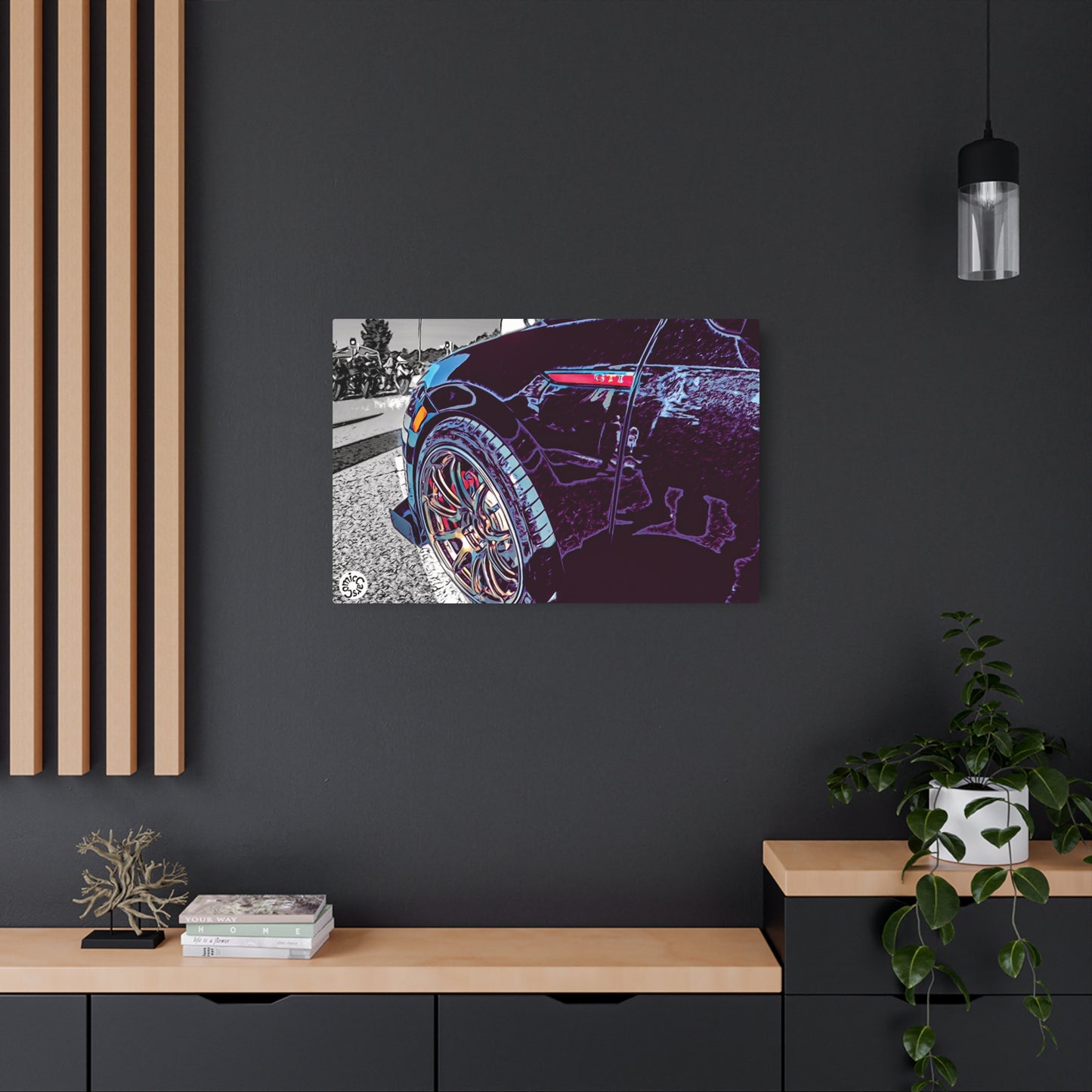 Metal Art Sign German Import Sports Car Wall Decor