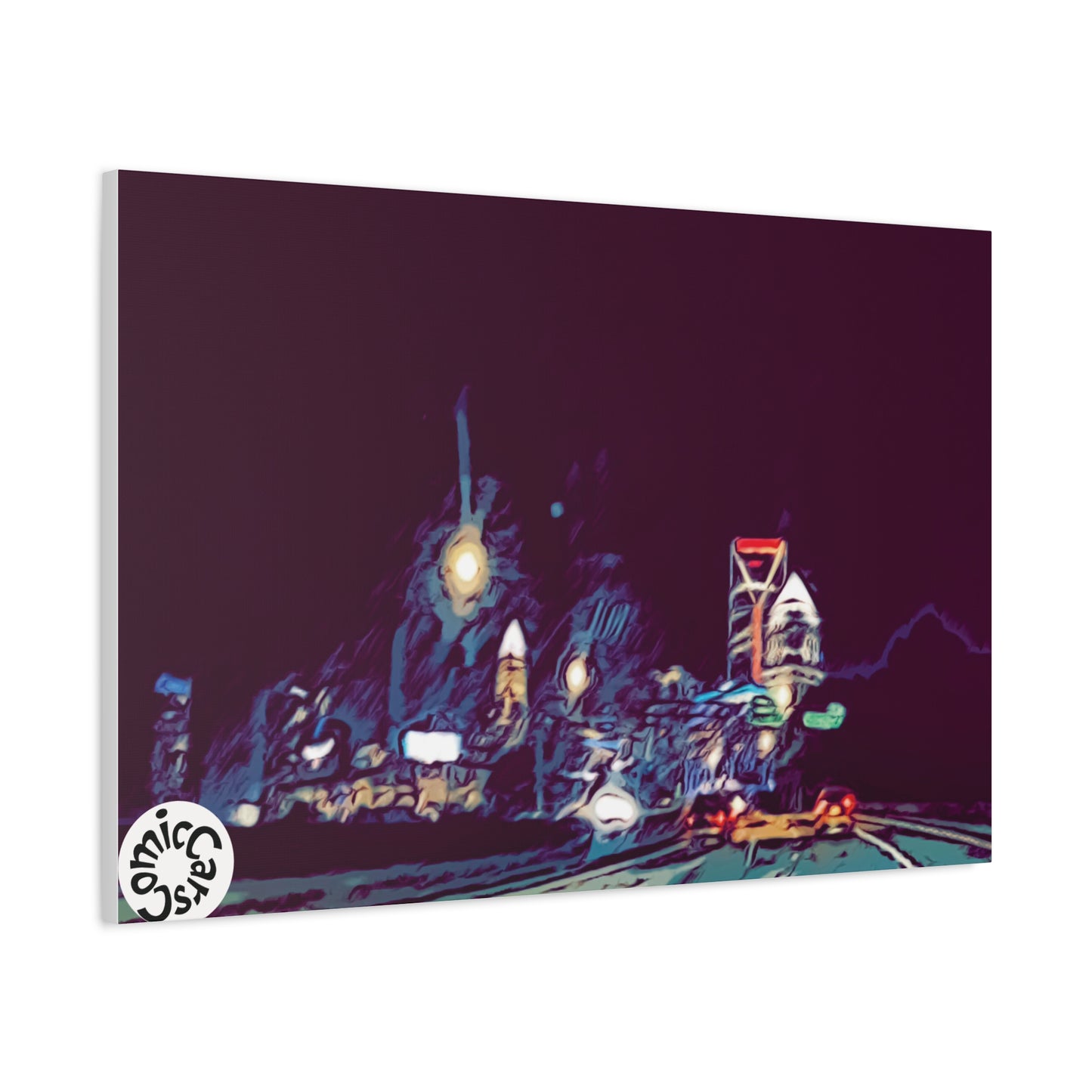 Charlotte Night Cruises City Matte Canvas Wall Art