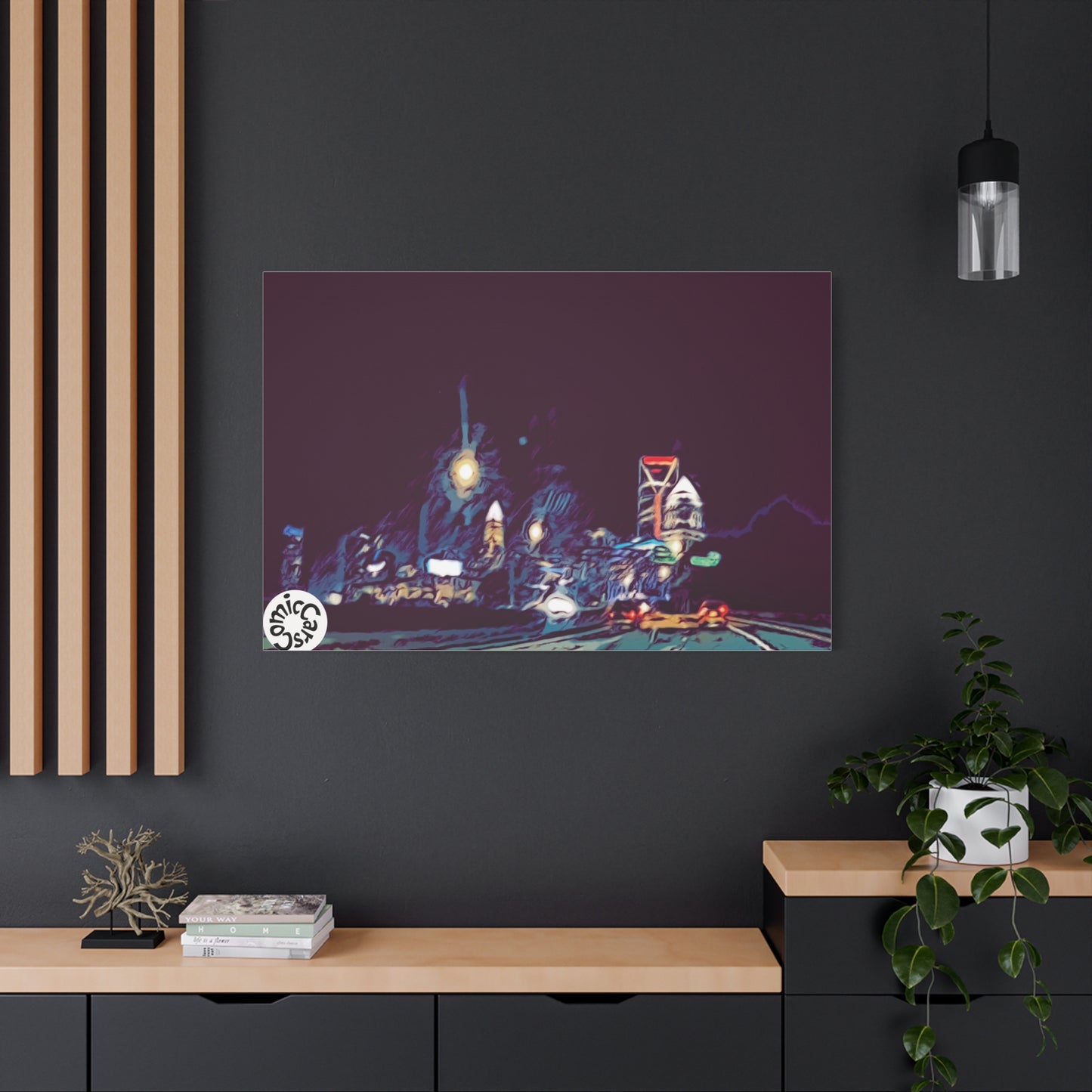 Charlotte Night Cruises City Matte Canvas Wall Art
