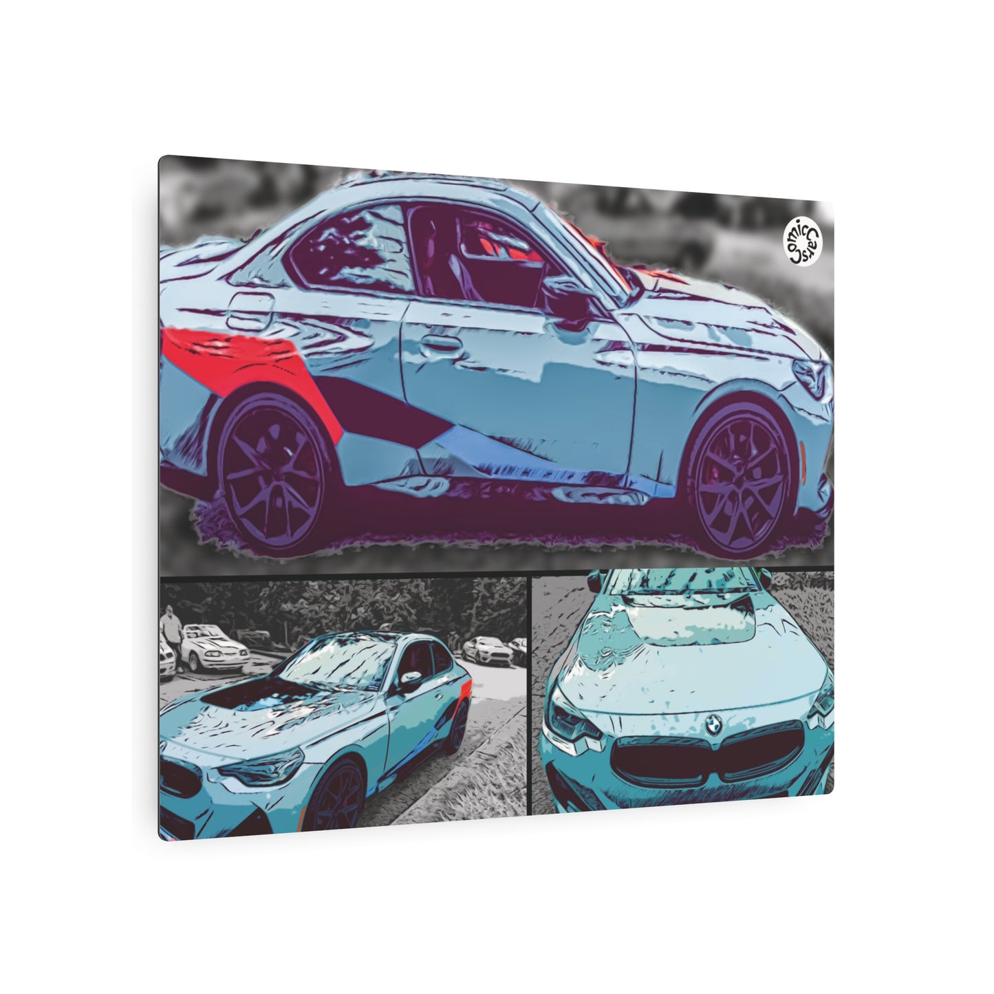 Metal Art Sign German Import Fast Sports Car Design