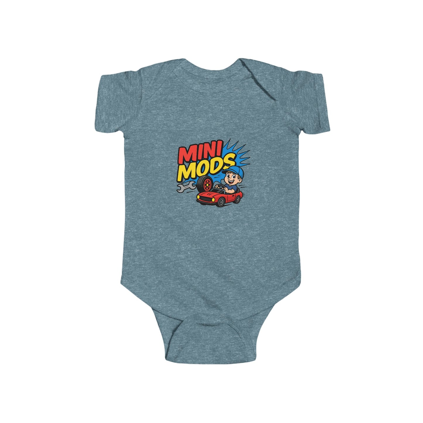 Playful Toddler Bodysuit with 'Mini Mods' Graphic