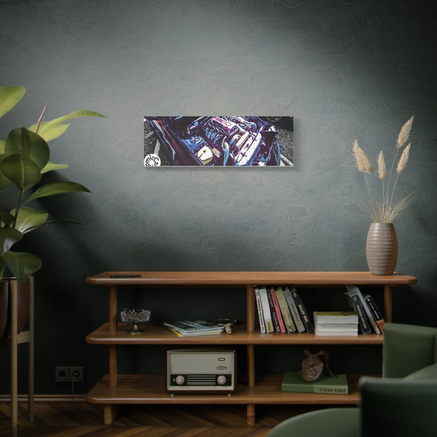 Canvas Wall Art Import Car Drift Engine Matte Canvas Print
