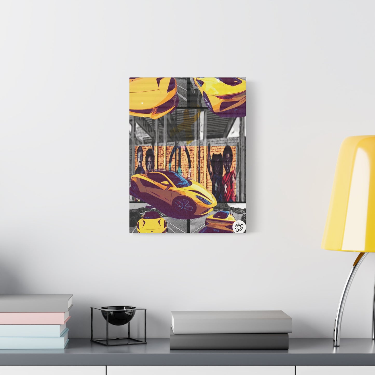 Childhood Cancer Awareness Exotic Car Canvas Art, Automotive Wall Decor, Garage Wall Art, Car Prints