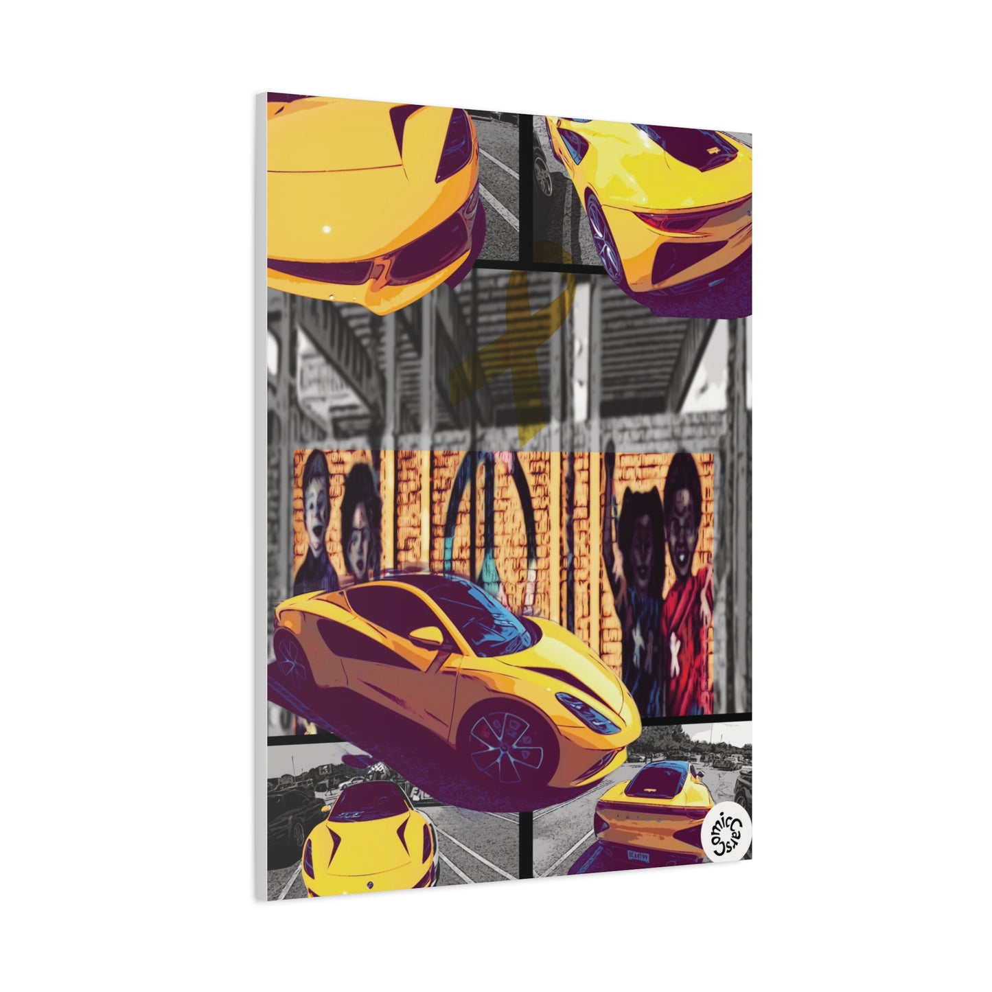 Childhood Cancer Awareness Exotic Car Canvas Art, Automotive Wall Decor, Garage Wall Art, Car Prints